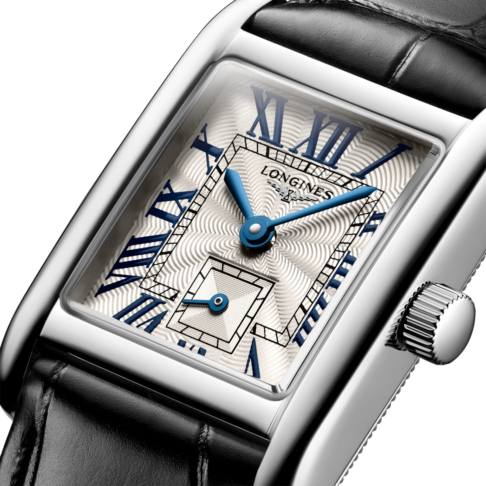 Replica Longines Mini Dolce Vita 21.5mm X 29mm Ladies details Silver Black Alligator L52004712 3 Replica Longines Mini Dolce Vita 21.5mm X 29mm Ladies details Silver Black Alligator L52004712