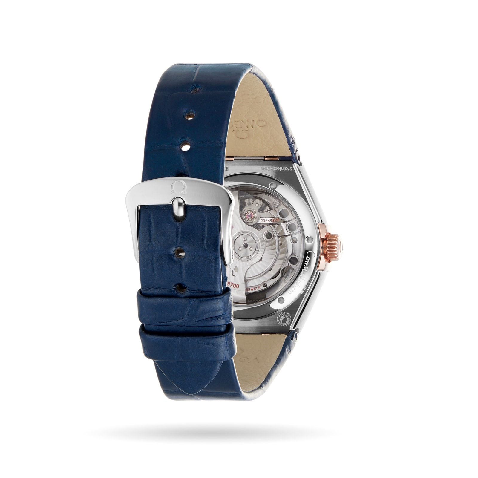Replica Omega Constellation Co-Axial Master Chronometer 29mm Ladies details Blue O13123292099003
