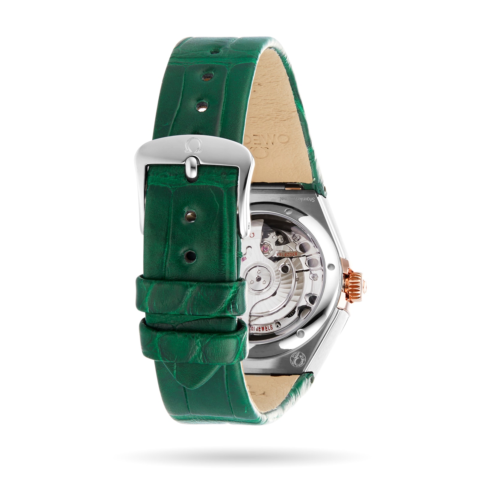 Replica Omega Constellation Co-Axial Master Chronometer 29mm Ladies details Green O13123292099001