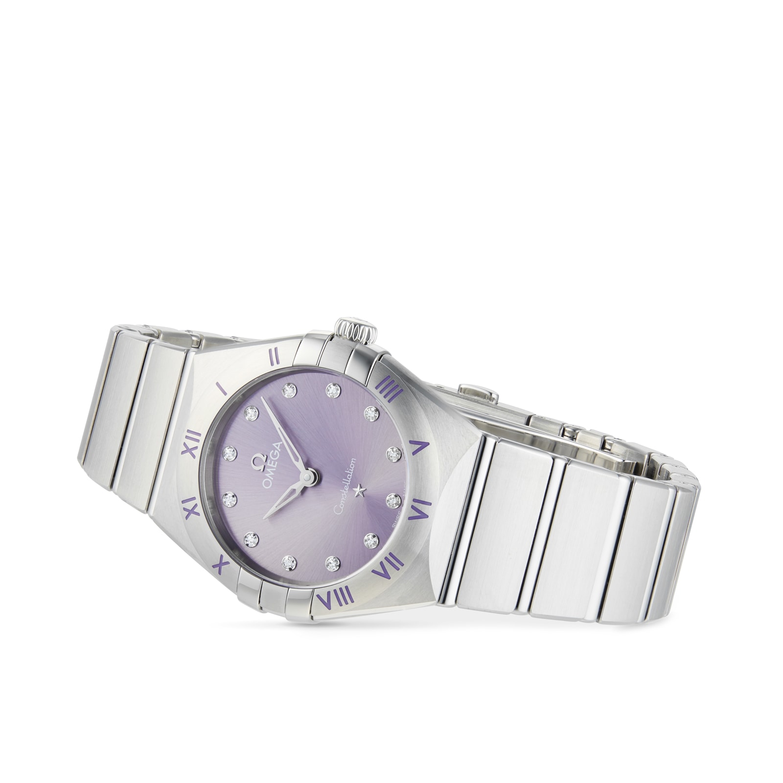 Replica Omega Constellation Co-Axial 28mm Ladies details Purple O13110286060002 3 Replica Omega Constellation Co-Axial 28mm Ladies details Purple O13110286060002