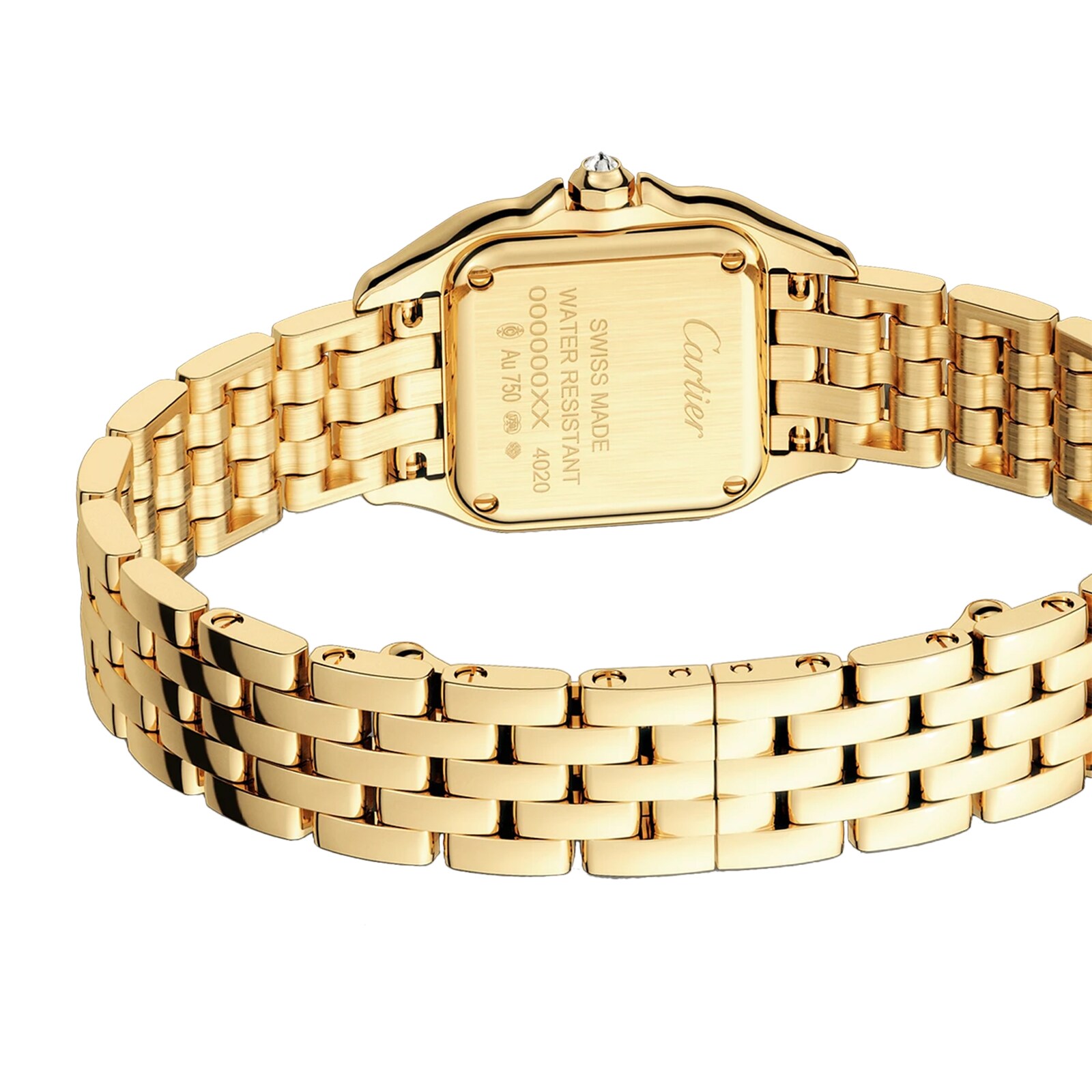 Replica Cartier Panthere De Cartier details Small Model Quartz Movement Yellow Gold Diamonds WJPN0048