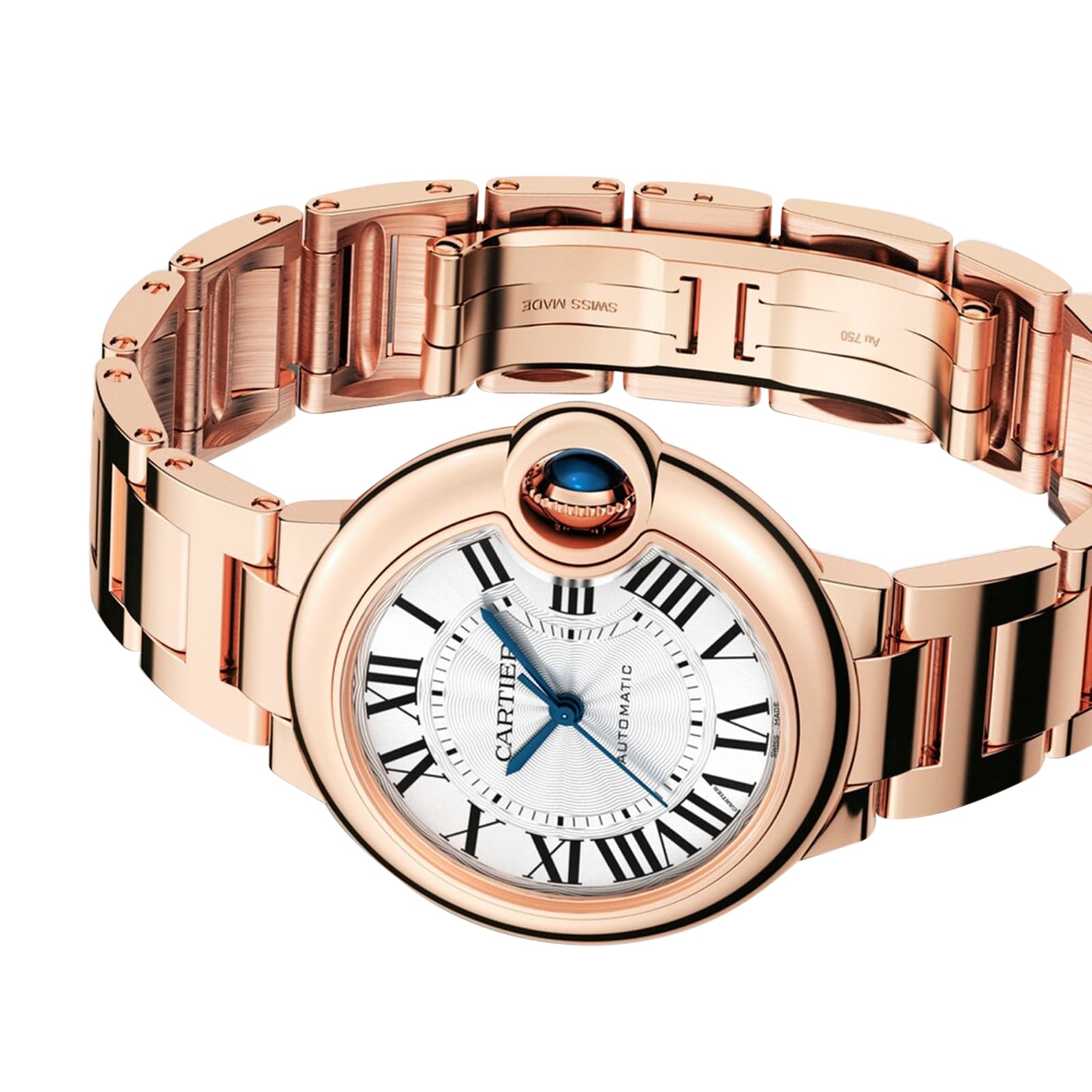 Replica Cartier Ballon Bleu De Cartier details 33mm Mechanical Movement With Automatic Winding Rose Gold WGBB0042 3 Replica Cartier Ballon Bleu De Cartier details 33mm Mechanical Movement With Automatic Winding Rose Gold WGBB0042