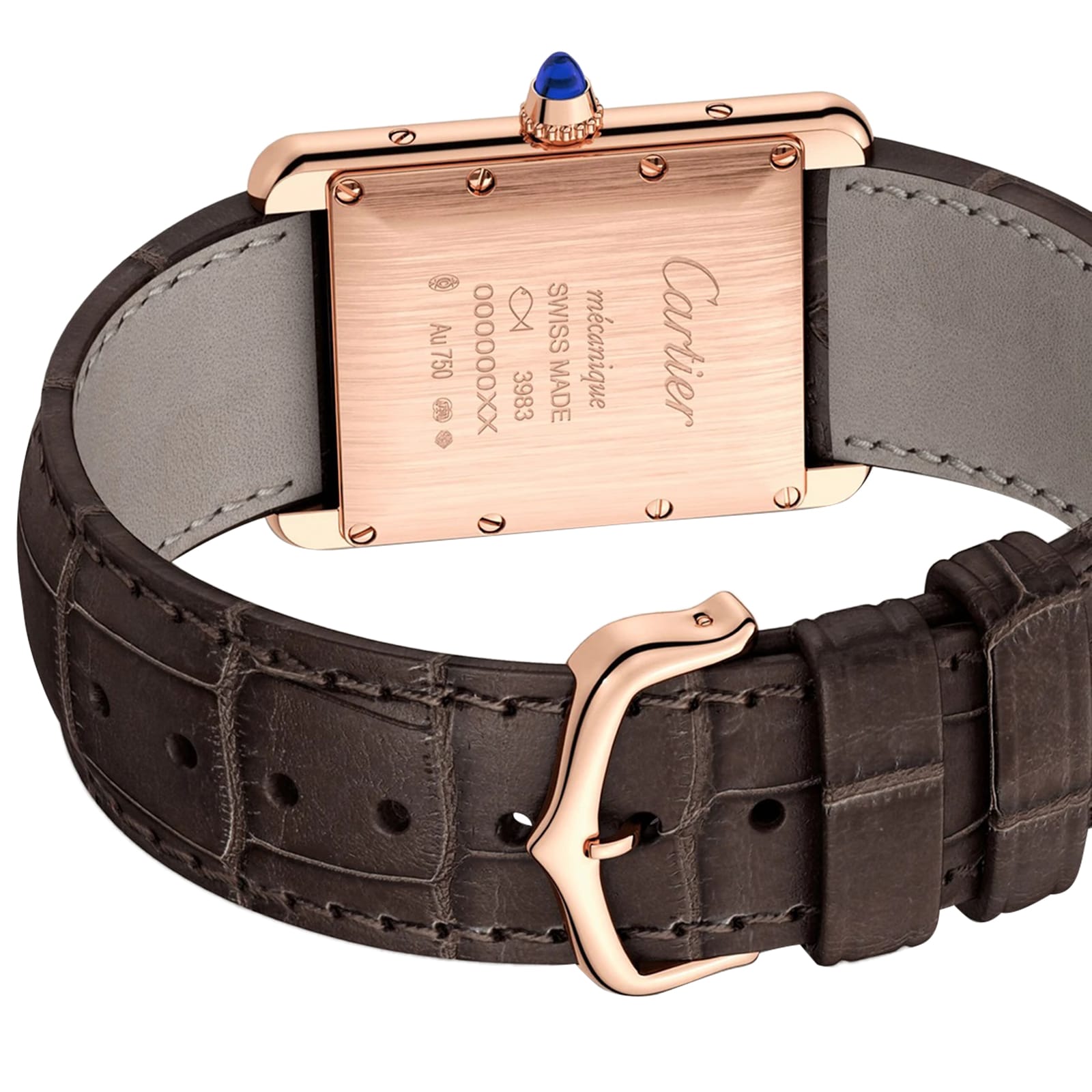 Replica Cartier Tank Louis Cartier details Large Model Manufacture Mechanical Movement With Manual Winding WGTA0011