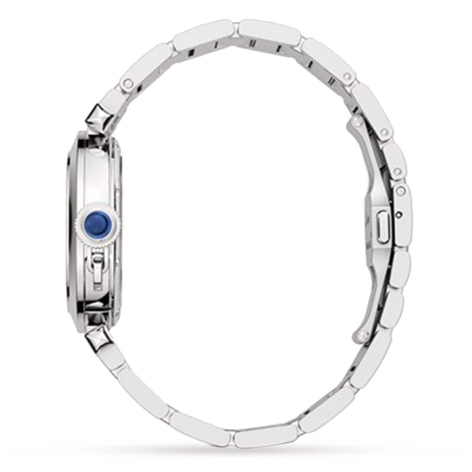 Replica Cartier Pasha De Cartier details 35mm Automatic Movement Steel Interchangeable Metal And Leather Straps WSPA0013