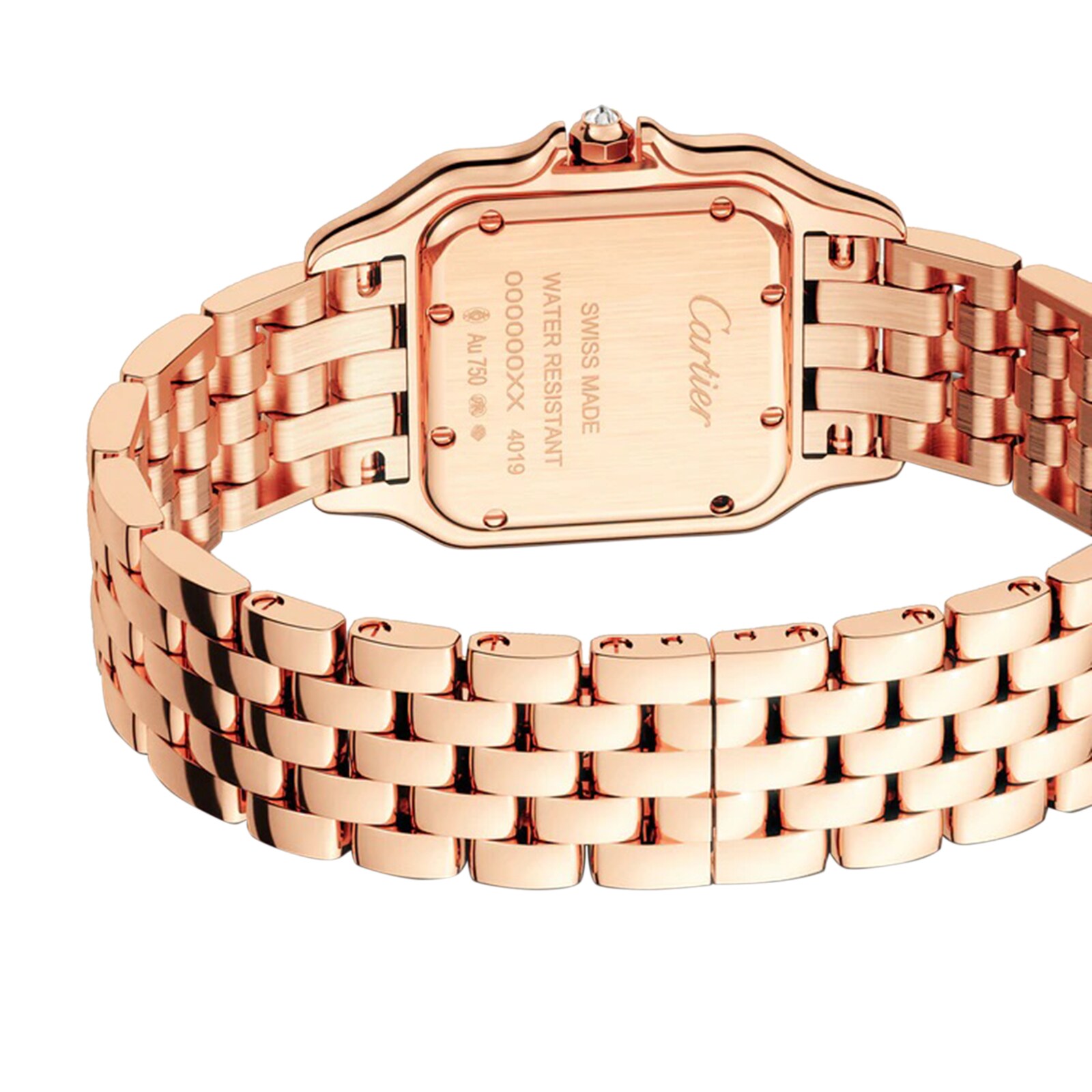 Replica Cartier Panthere De Cartier details Medium Model Quartz Movement Rose Gold WJPN0009