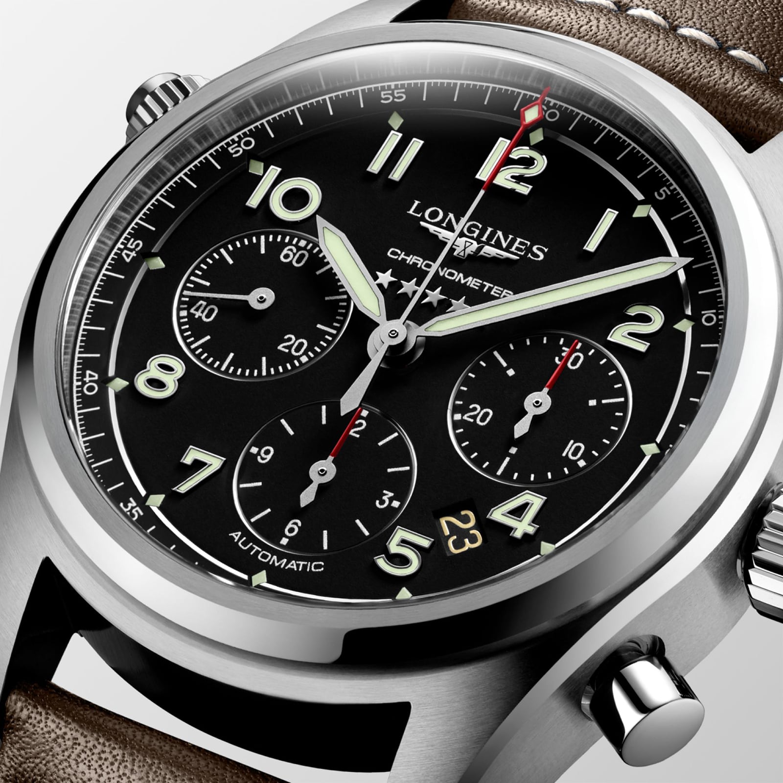 Replica Longines Spirit 42mm Mens details L38204530