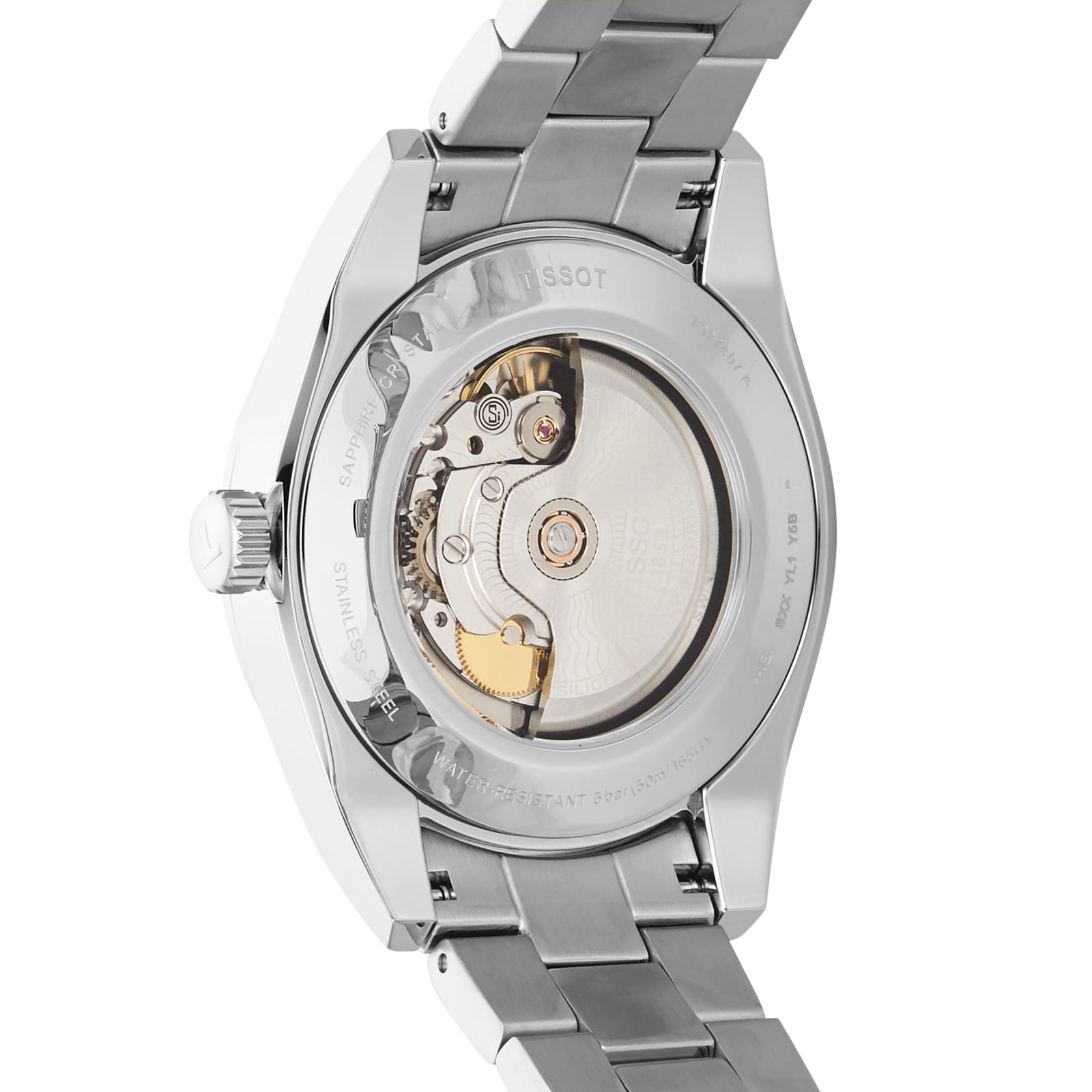 Replica Tissot Gentleman Powermatic 80 Silicium Solid 18k Gold Bezel 40mm Mens details T9274074103101