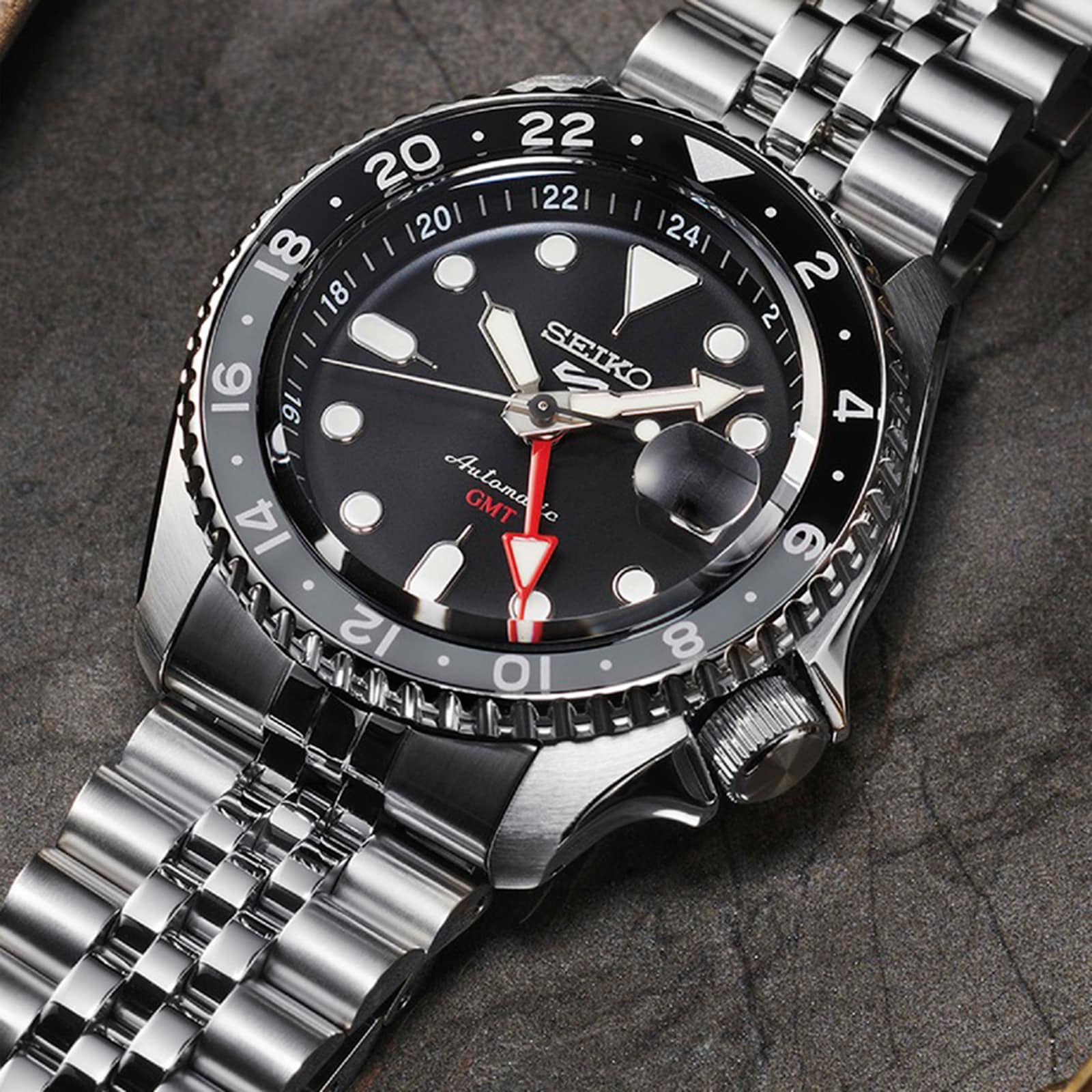 Replica Seiko Black Grape' GMT 42.5mm Mens details SSK001K1