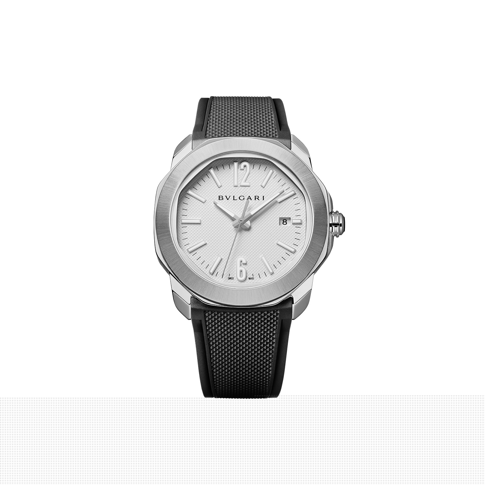 Replica Bvlgari Stainless Steel Octo Roma 41mm White Dial Auto Gents Interchangable Strap details 103738