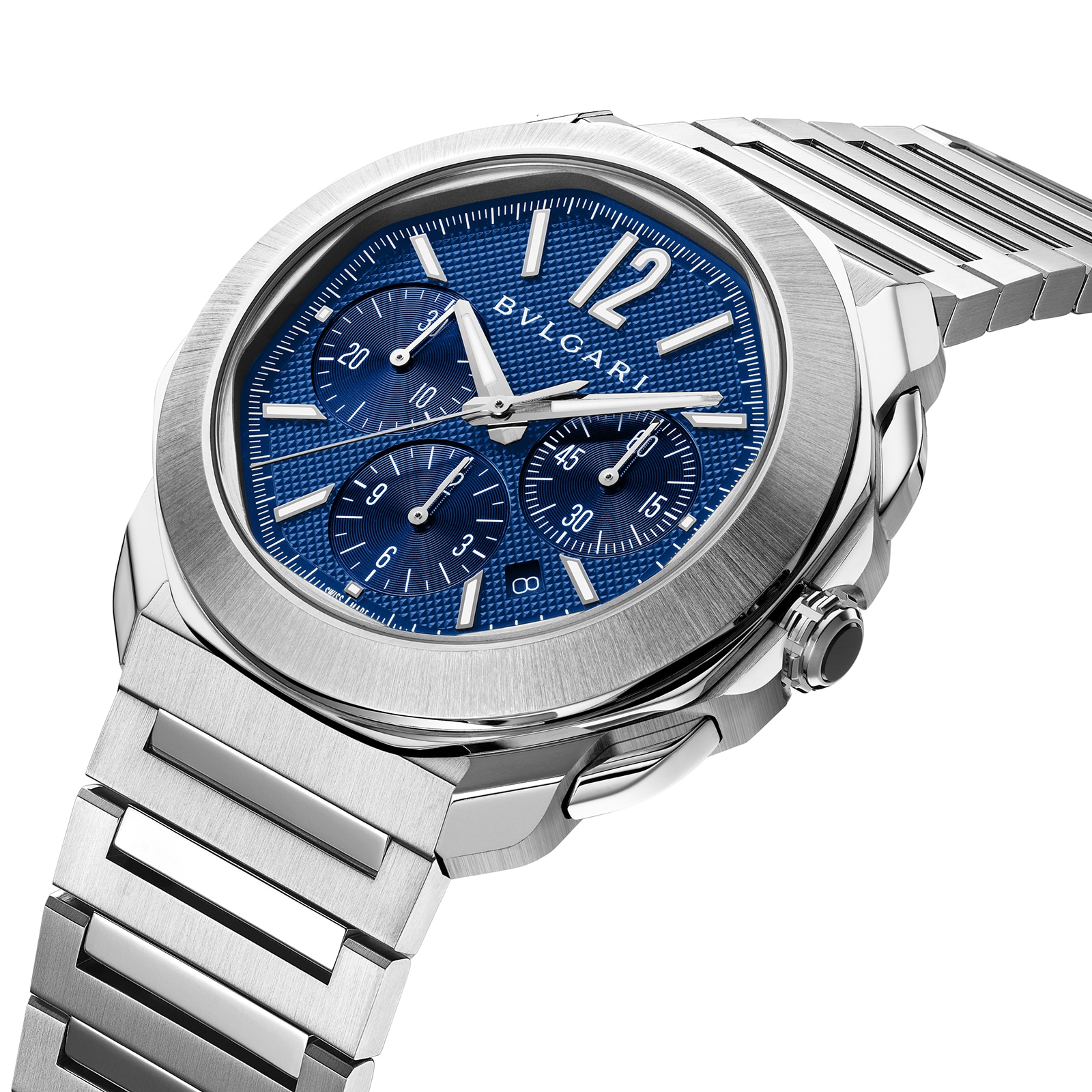 Replica Bvlgari Octo Roma 42mm Mens details Blue 103829 3 Replica Bvlgari Octo Roma 42mm Mens details Blue 103829