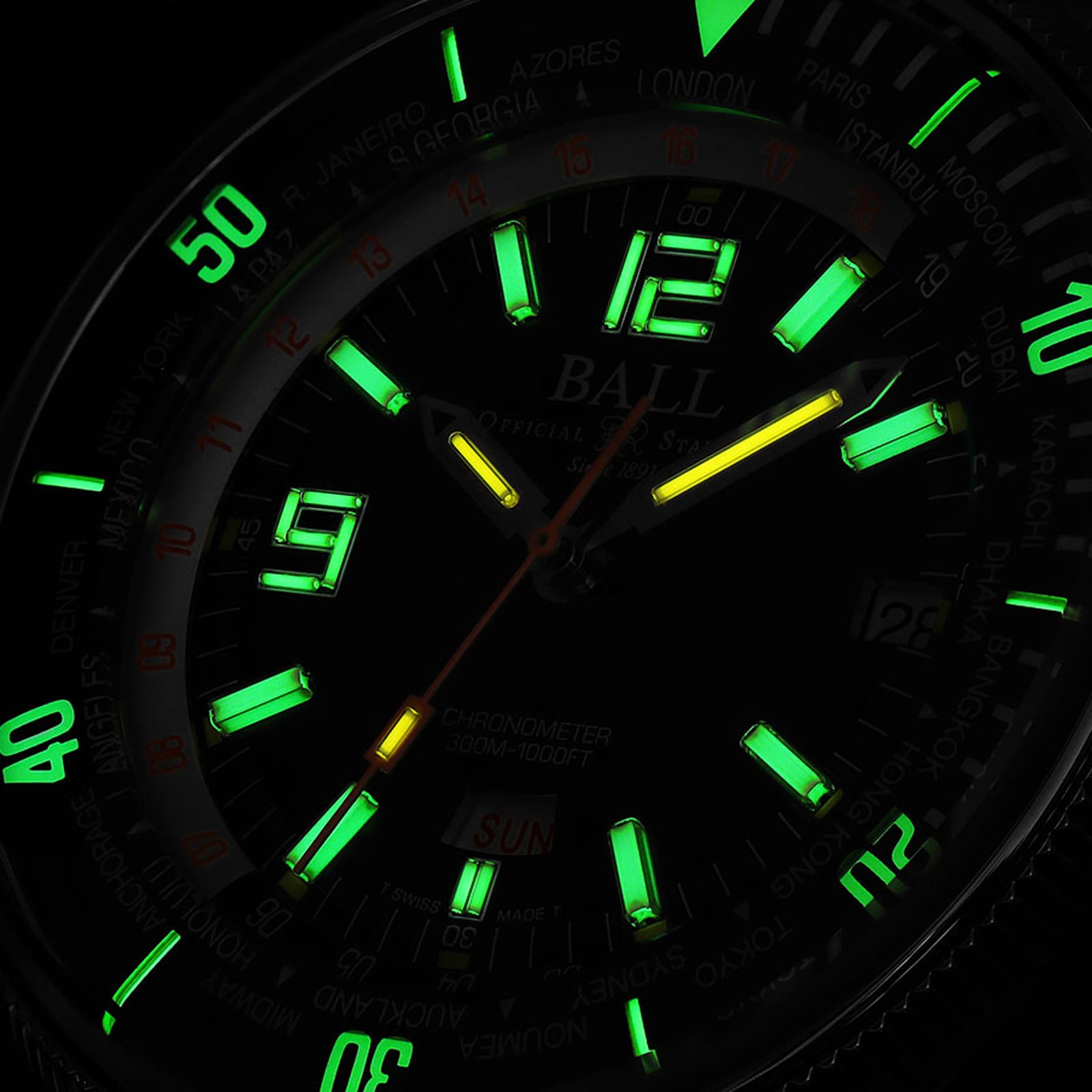 Replica BALL Engineer Master II Diver Worldtime 42mm Mens details DG2232A-SC-BK