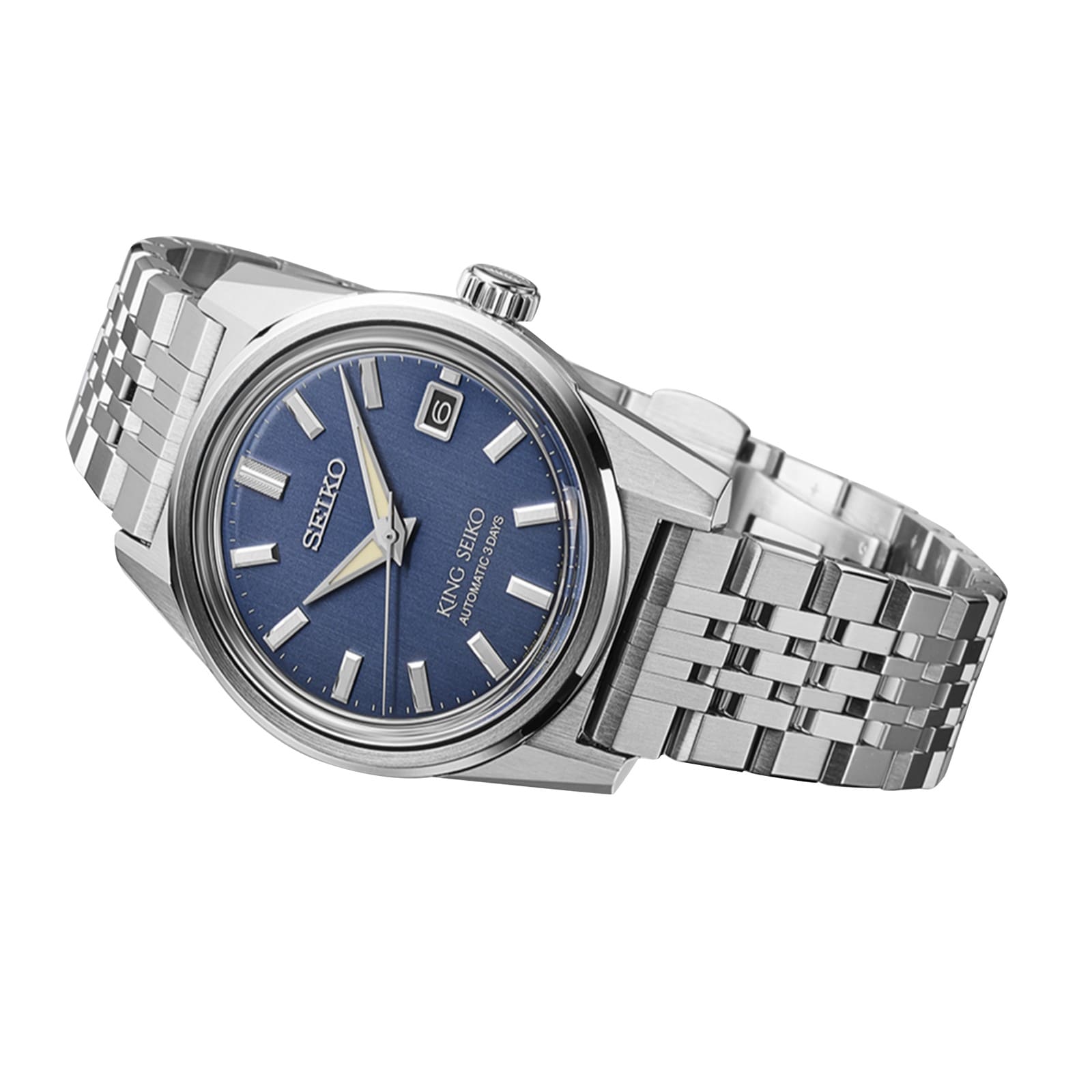 Replica Seiko King Seiko 'Indigo Denim' 6R55 3 Day Power Reserve 38.3mm Mens details SPB389J1