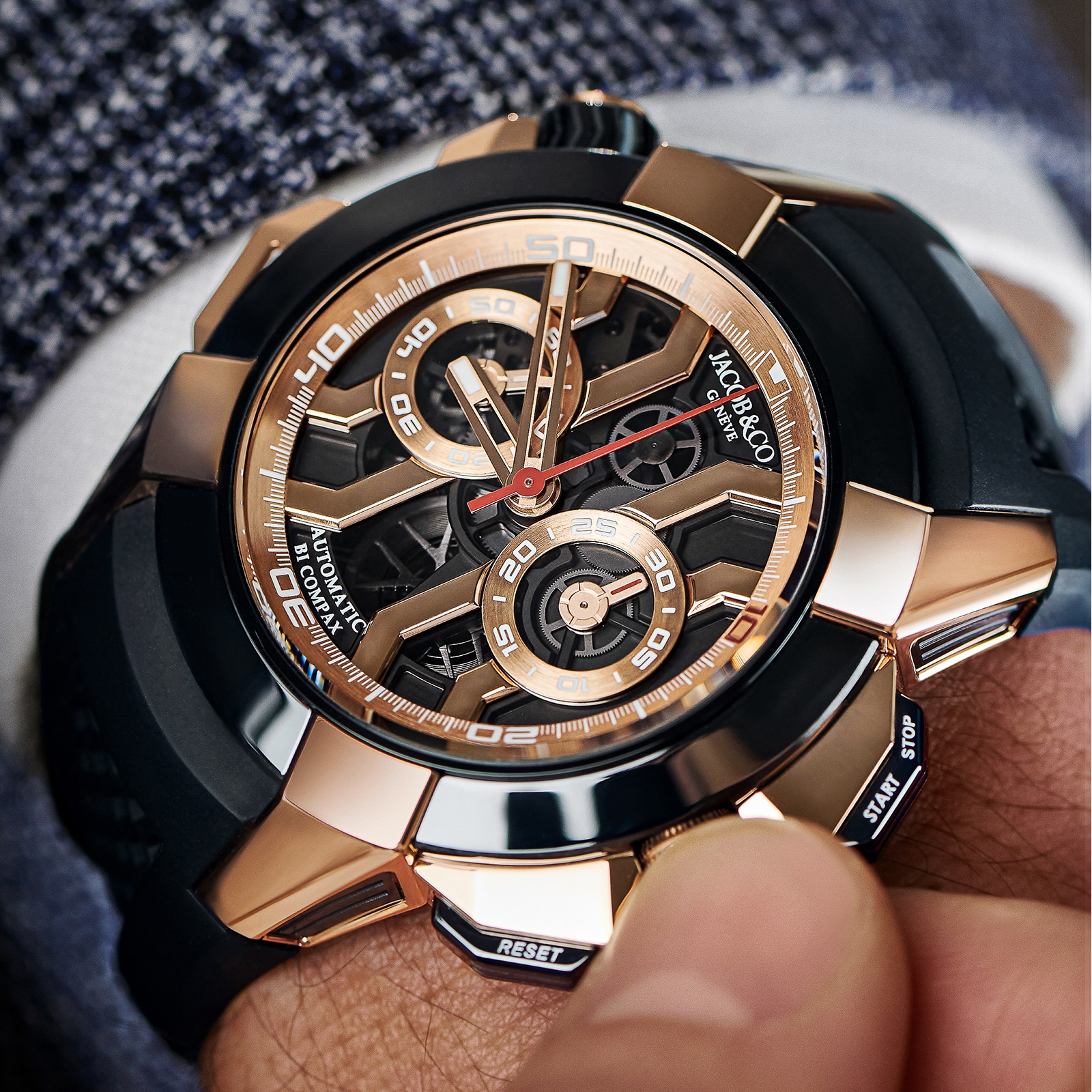 Replica Jacob & Co Epic X Chrono Luis Figo EC311.42.PD.BF.AHA4D