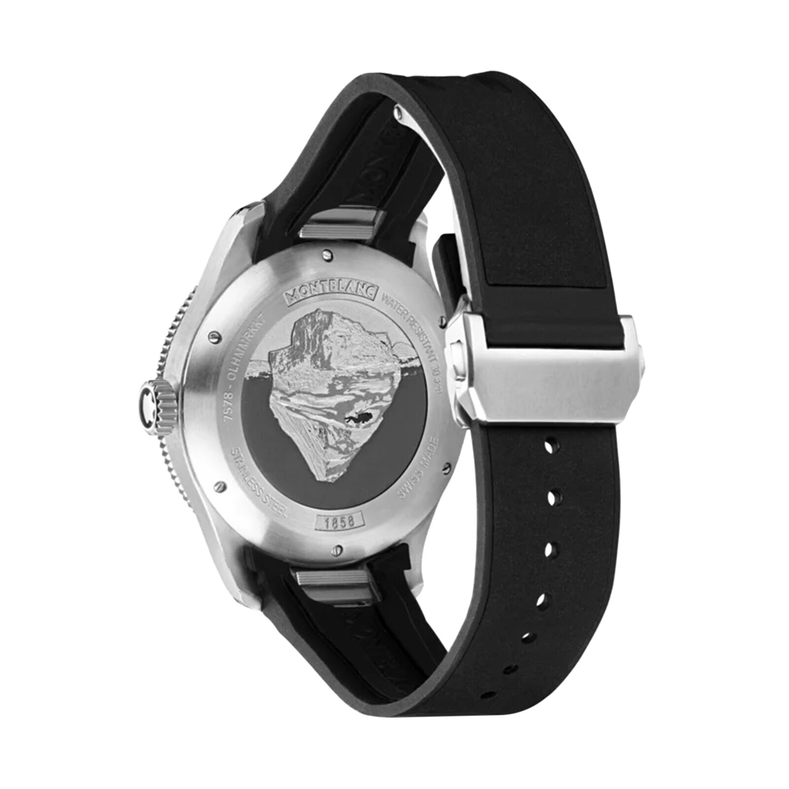Replica Montblanc 1858 Iced Sea Automatic 41mm Mens details Black 129372 3 Replica Montblanc 1858 Iced Sea Automatic 41mm Mens details Black 129372