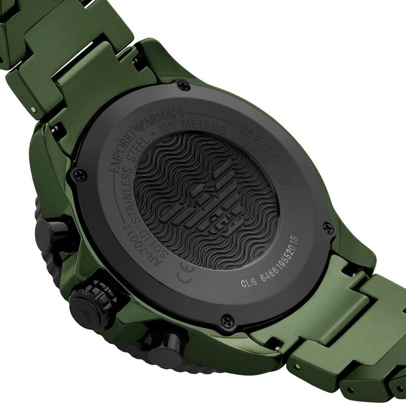 Replica Emporio Armani Diver Mens details 43mm Green AR70011 3 Replica Emporio Armani Diver Mens details 43mm Green AR70011