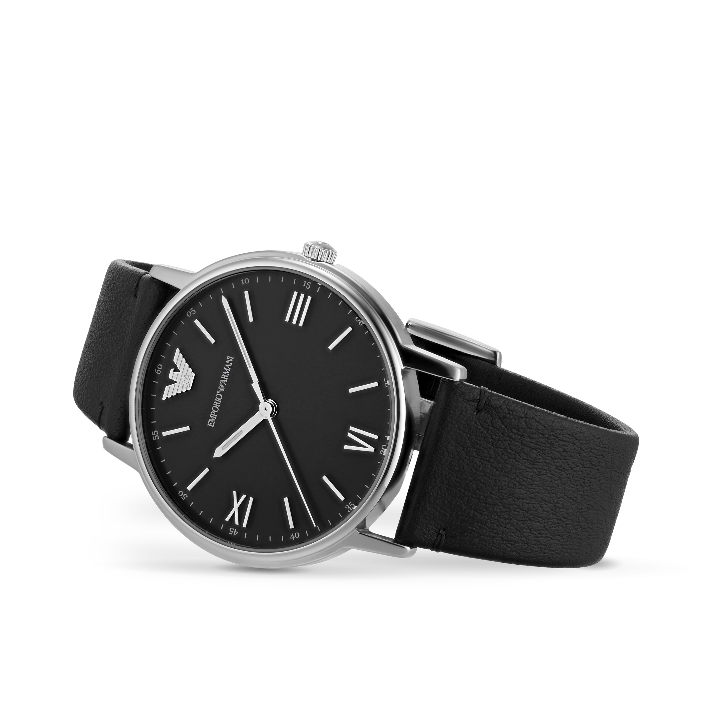 Replica Emporio Armani Black Leather Gents details AR11013 3 Replica Emporio Armani Black Leather Gents details AR11013