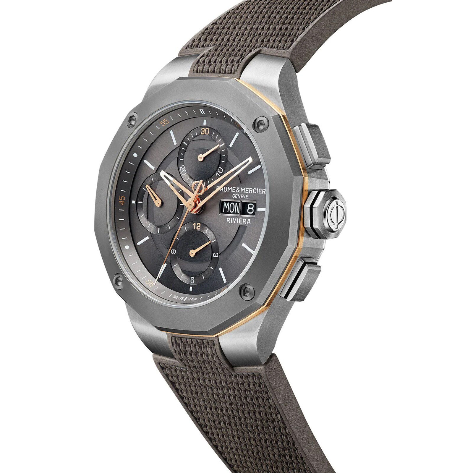 Replica Baume & Mercier Riviera 43mm Mens details Grey BMOA10722