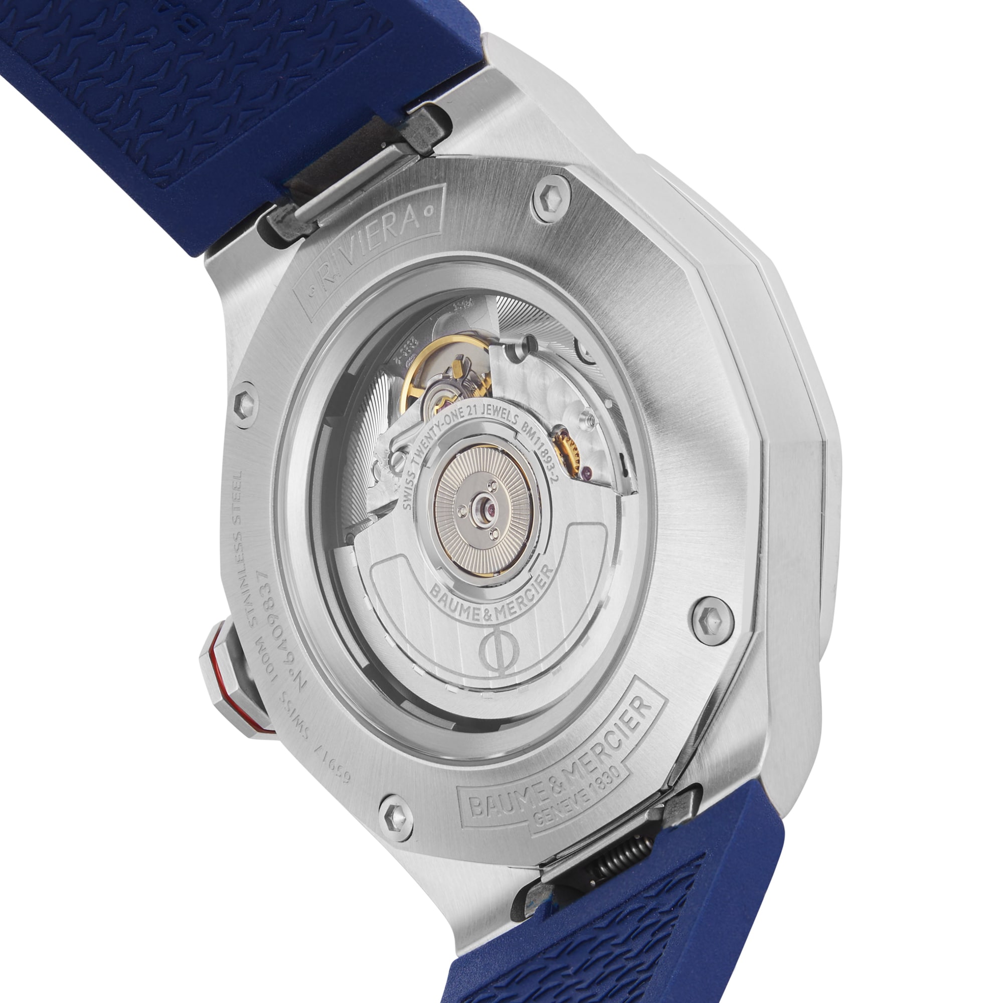Replica Baume & Mercier Riviera 42mm Mens details Blue BM0A10659