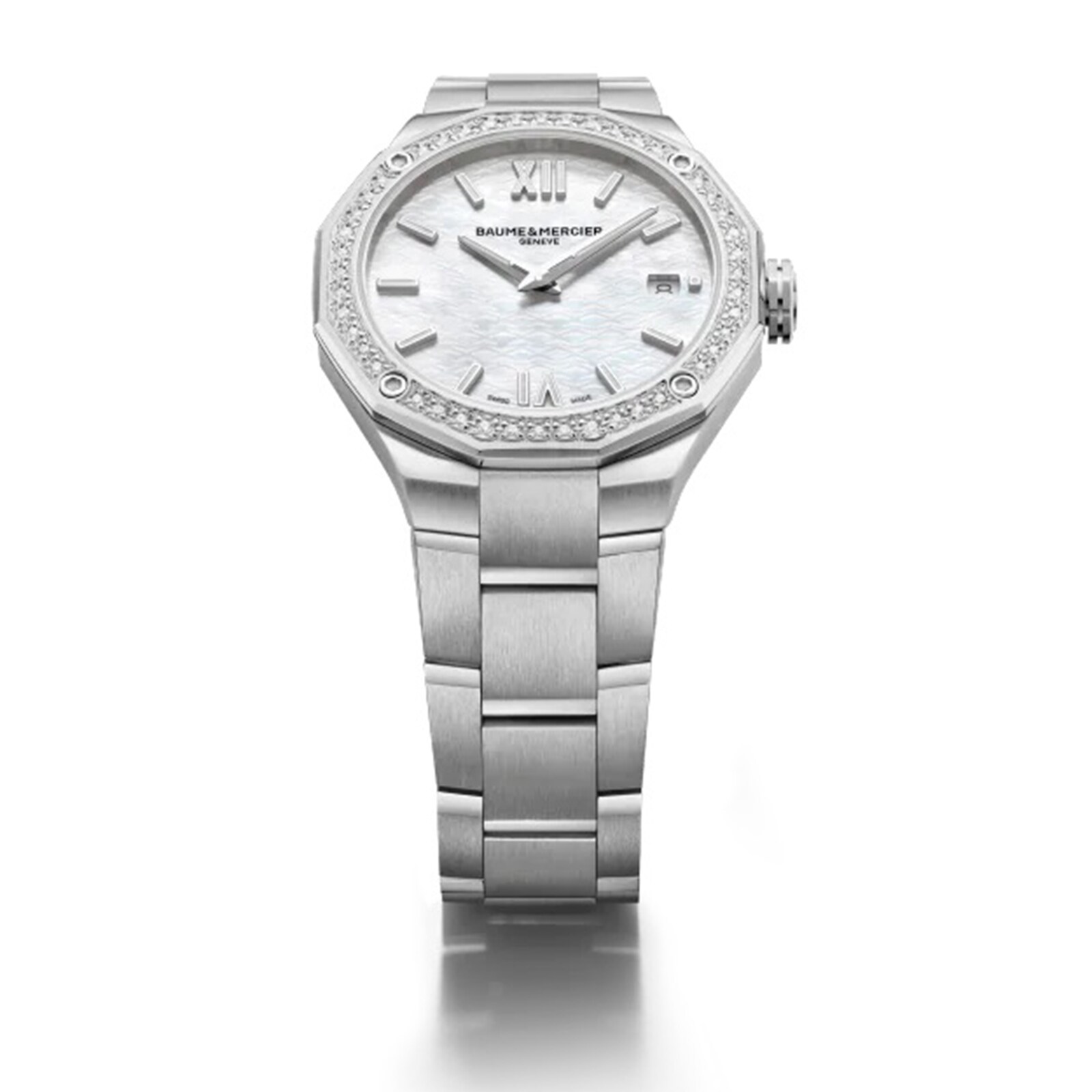 Replica Baume & Mercier Riviera 36mm Unisex details Mother Of Pearl M0A10662 3 Replica Baume & Mercier Riviera 36mm Unisex details Mother Of Pearl M0A10662