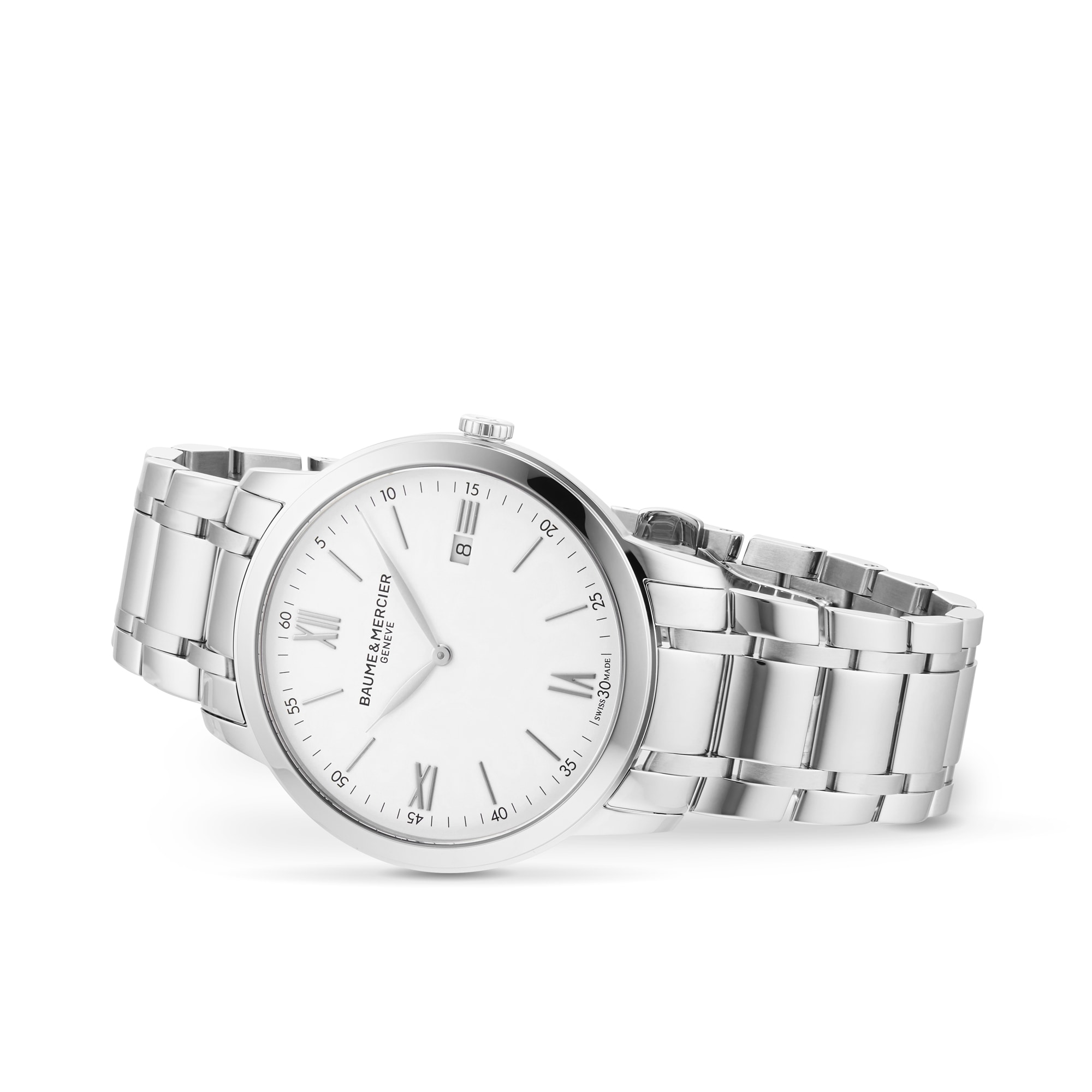 Replica Baume & Mercier Classima Quartz 42mm Mens details White M0A10526