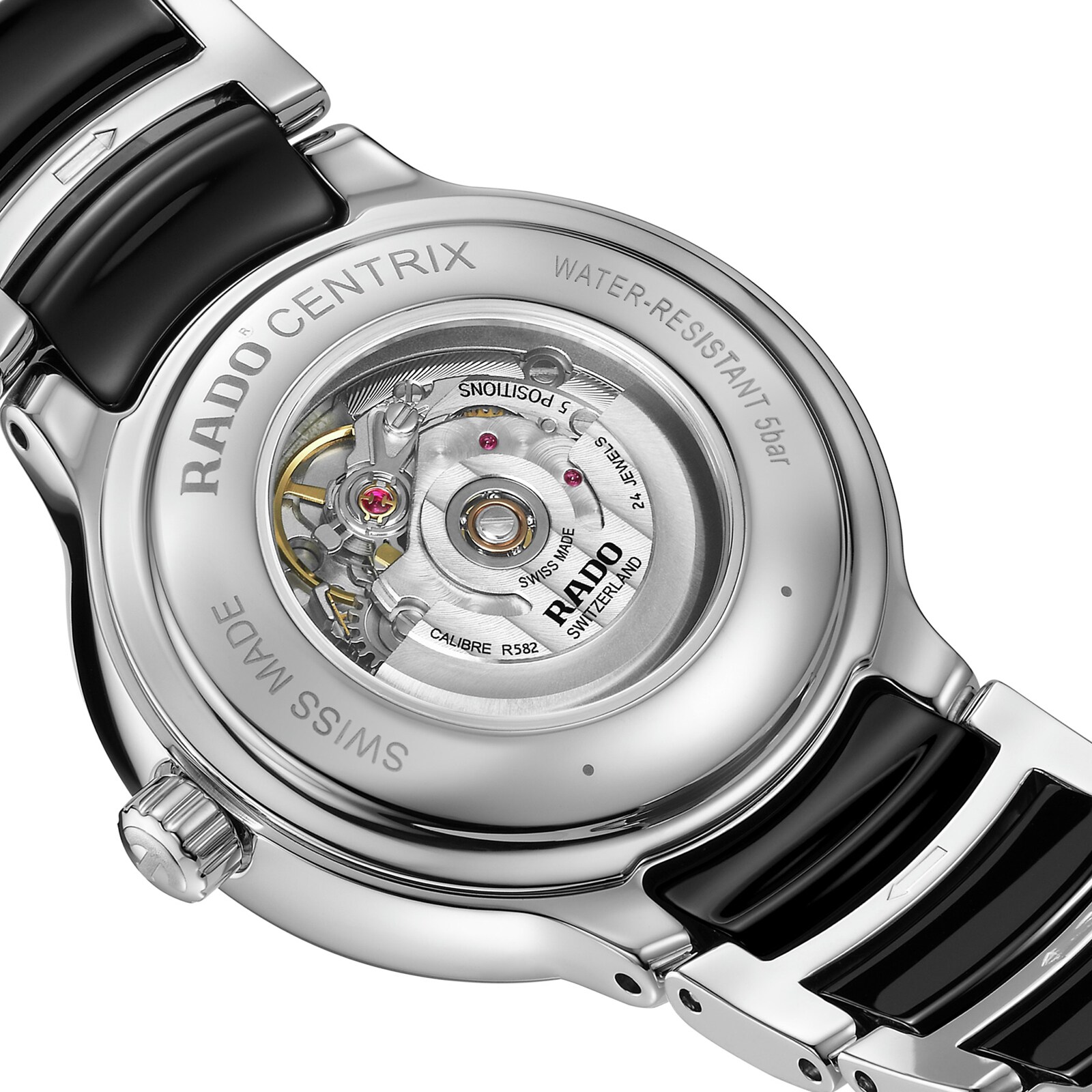 Replica Rado Centrix 30.5mm Unisex details Black R30020742