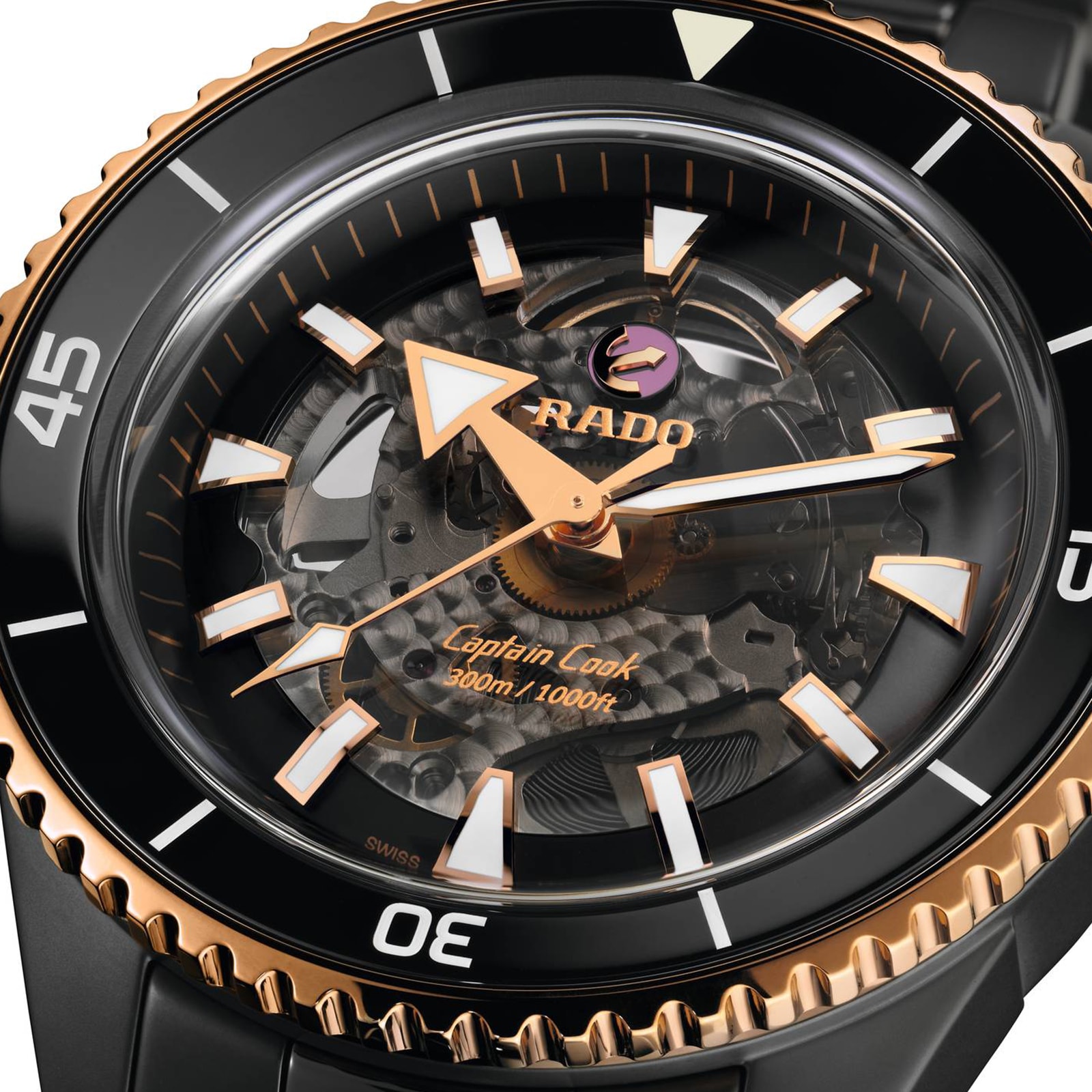 Replica Rado Rado Captain Cook High-Tech Ceramic 43mm Mens details R32127162