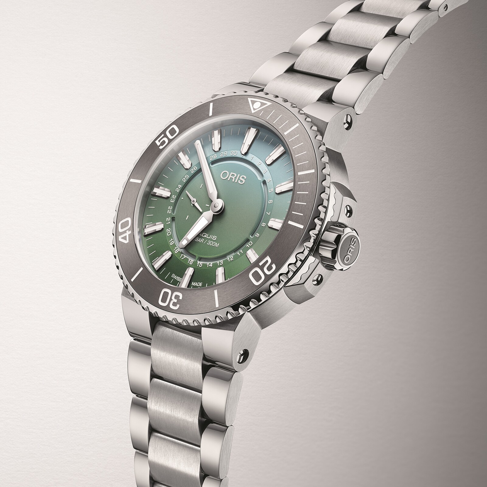 Replica Oris Aquis Dat Watt Limited Edition II 43.5mm Mens details Green 01 743 7734 4197-SET 3 Replica Oris Aquis Dat Watt Limited Edition II 43.5mm Mens details Green 01 743 7734 4197-SET