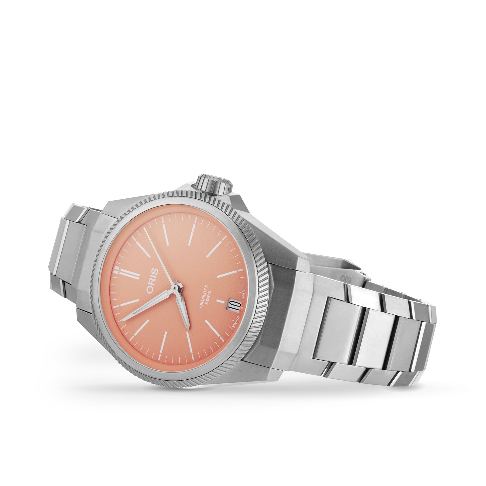 Replica Oris ProPilot X Calibre 400 39mm Mens details Salmon 01 400 7778 7158-07 7 20 01TLC
