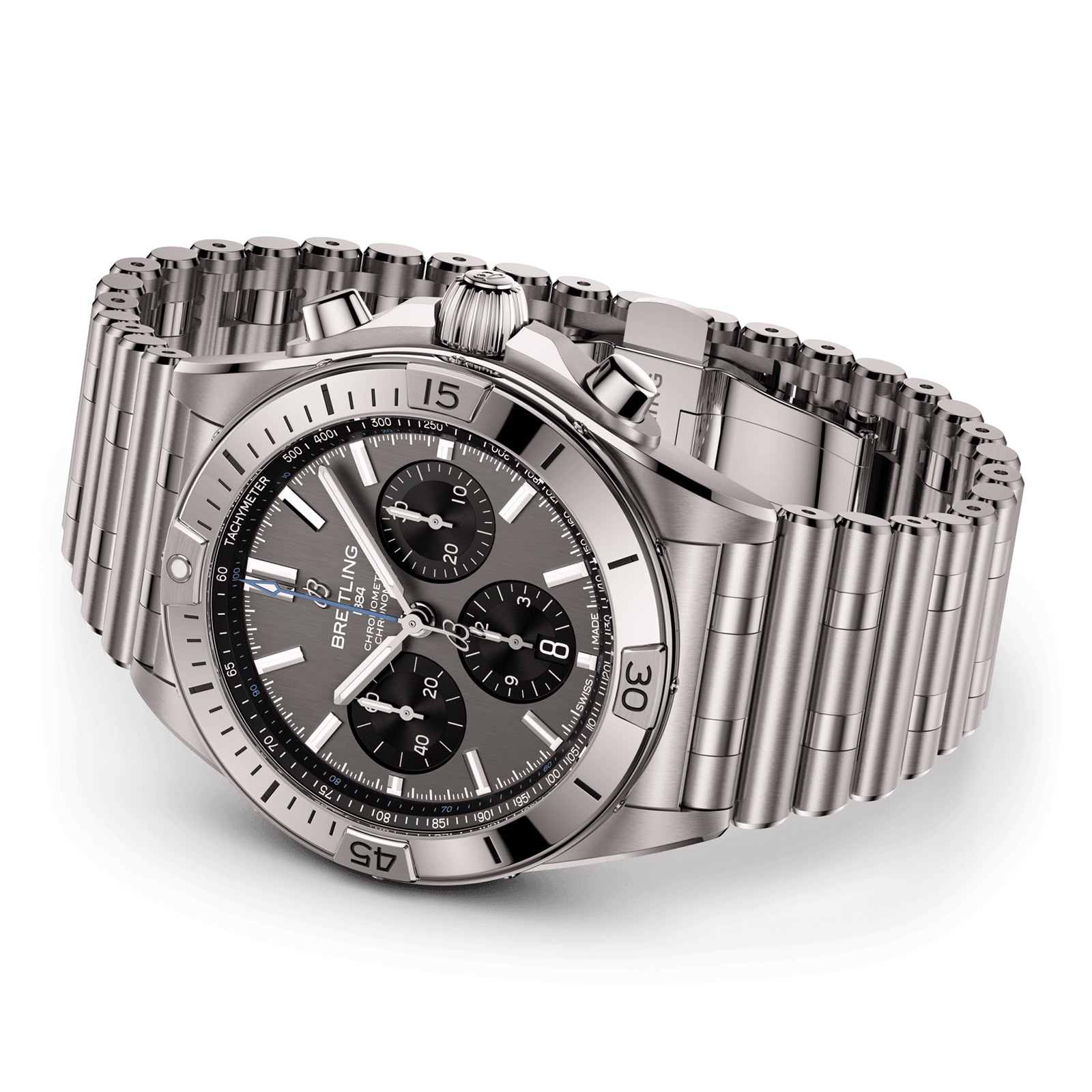 Replica Breitling Chronomat B01 42mm Mens details Grey Stainless Steel EB0134101M1E1 3 Replica Breitling Chronomat B01 42mm Mens details Grey Stainless Steel EB0134101M1E1