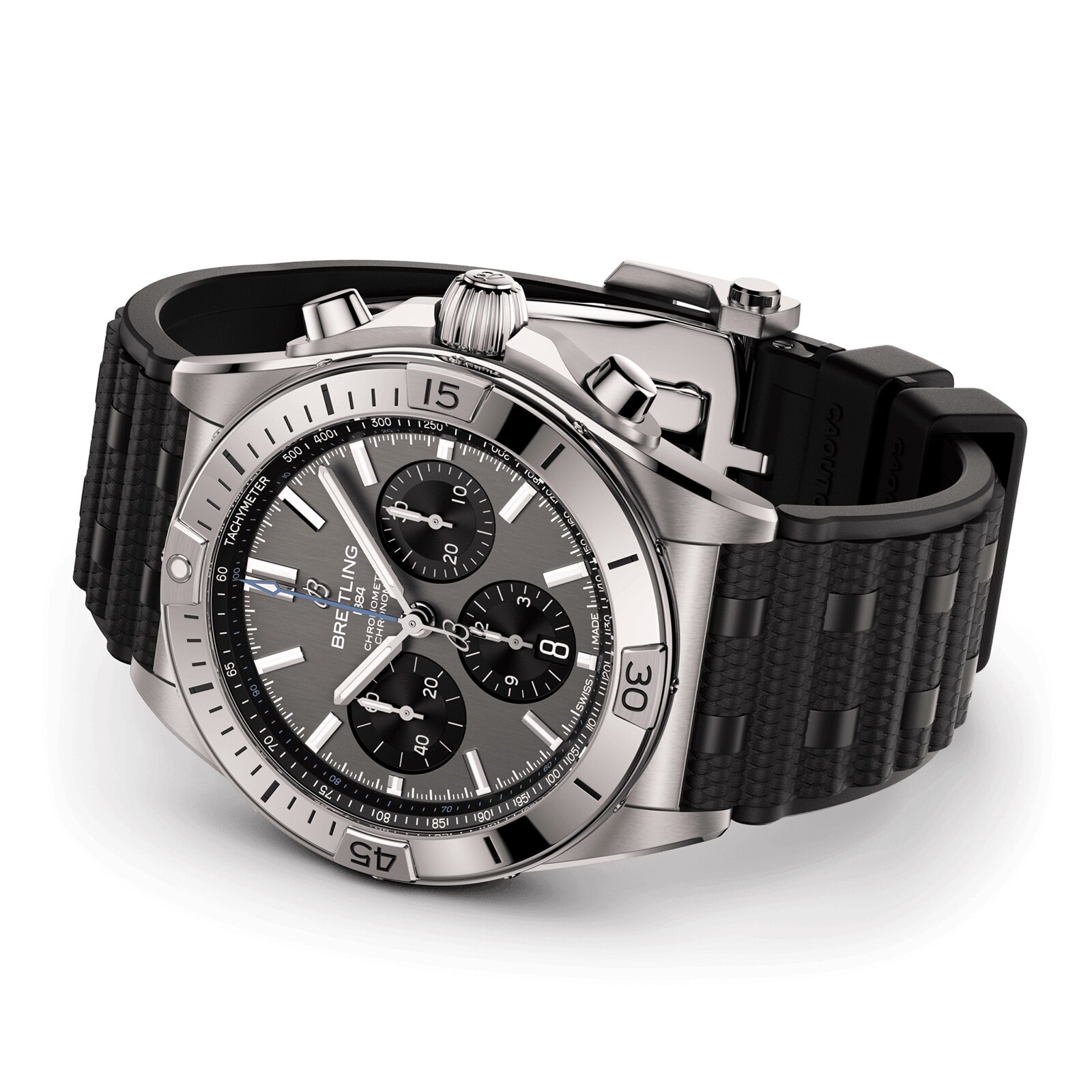 Replica Breitling Chronomat B01 42mm Mens details Grey Rubber EB0134101M1S1 3 Replica Breitling Chronomat B01 42mm Mens details Grey Rubber EB0134101M1S1