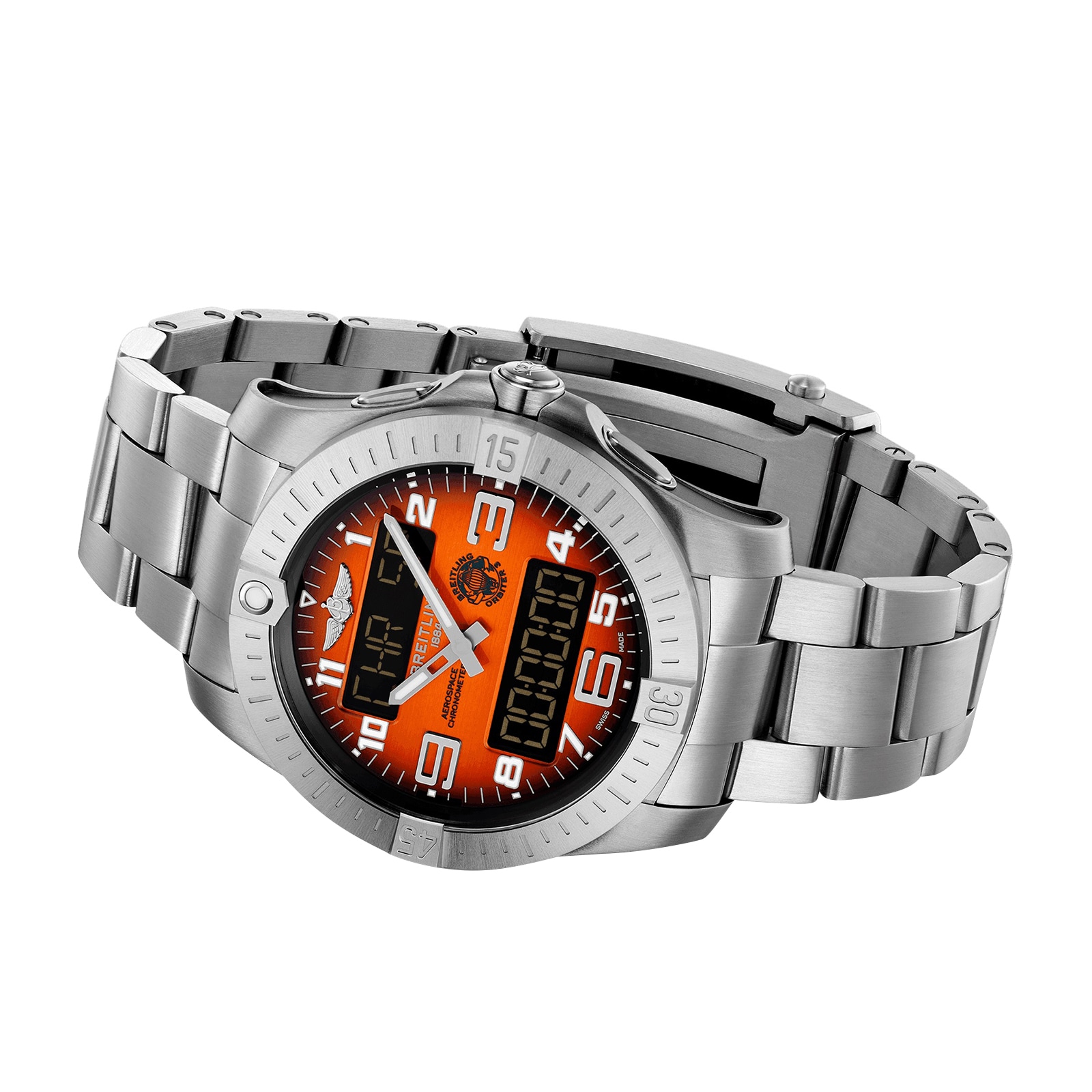 Replica Breitling Aerospace B70 Orbiter 25th Anniversary 43mm Mens details Orange Titanium EB70101A1O1E1 3 Replica Breitling Aerospace B70 Orbiter 25th Anniversary 43mm Mens details Orange Titanium EB70101A1O1E1