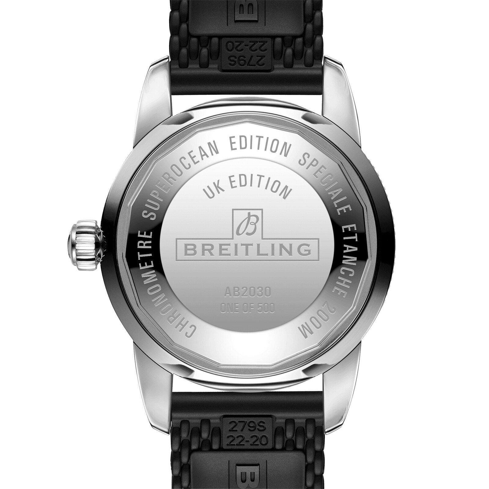 Replica Breitling Superocean B20 Automatic 44mm UK Exclusive Mens details Blue Rubber AB20304A1C1S1 3 Replica Breitling Superocean B20 Automatic 44mm UK Exclusive Mens details Blue Rubber AB20304A1C1S1