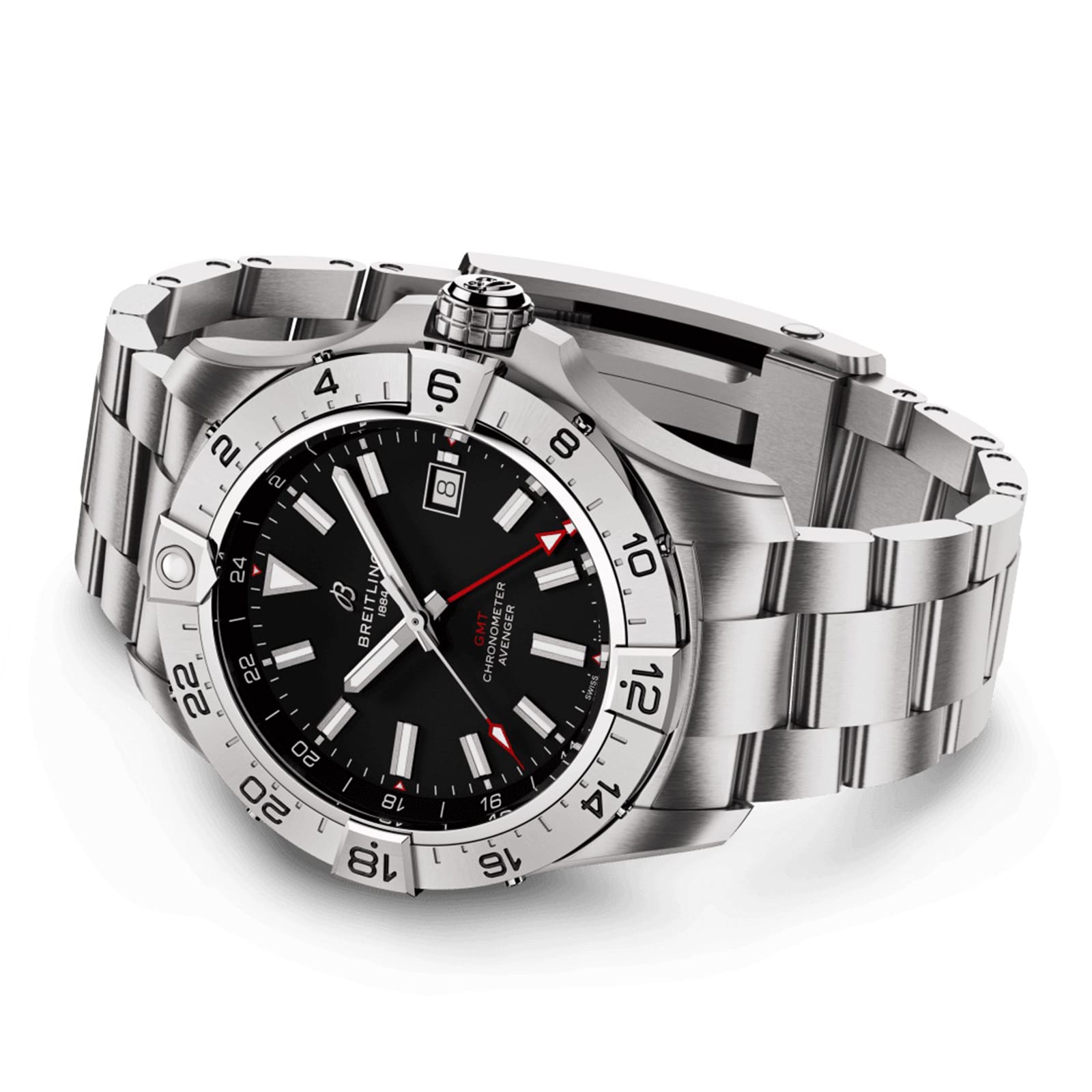 Replica Breitling Avenger Automatic GMT 44mm Mens details Black Stainless Steel A32320101B1A1 3 Replica Breitling Avenger Automatic GMT 44mm Mens details Black Stainless Steel A32320101B1A1