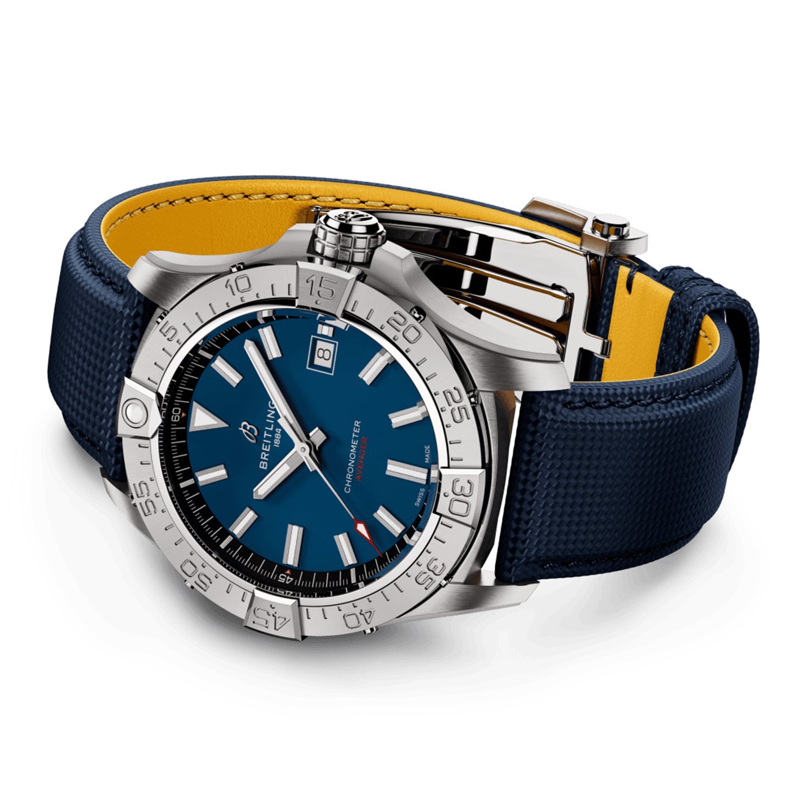 Replica Breitling Avenger Automatic 42mm Mens details Blue Leather A17328101C1X1 3 Replica Breitling Avenger Automatic 42mm Mens details Blue Leather A17328101C1X1