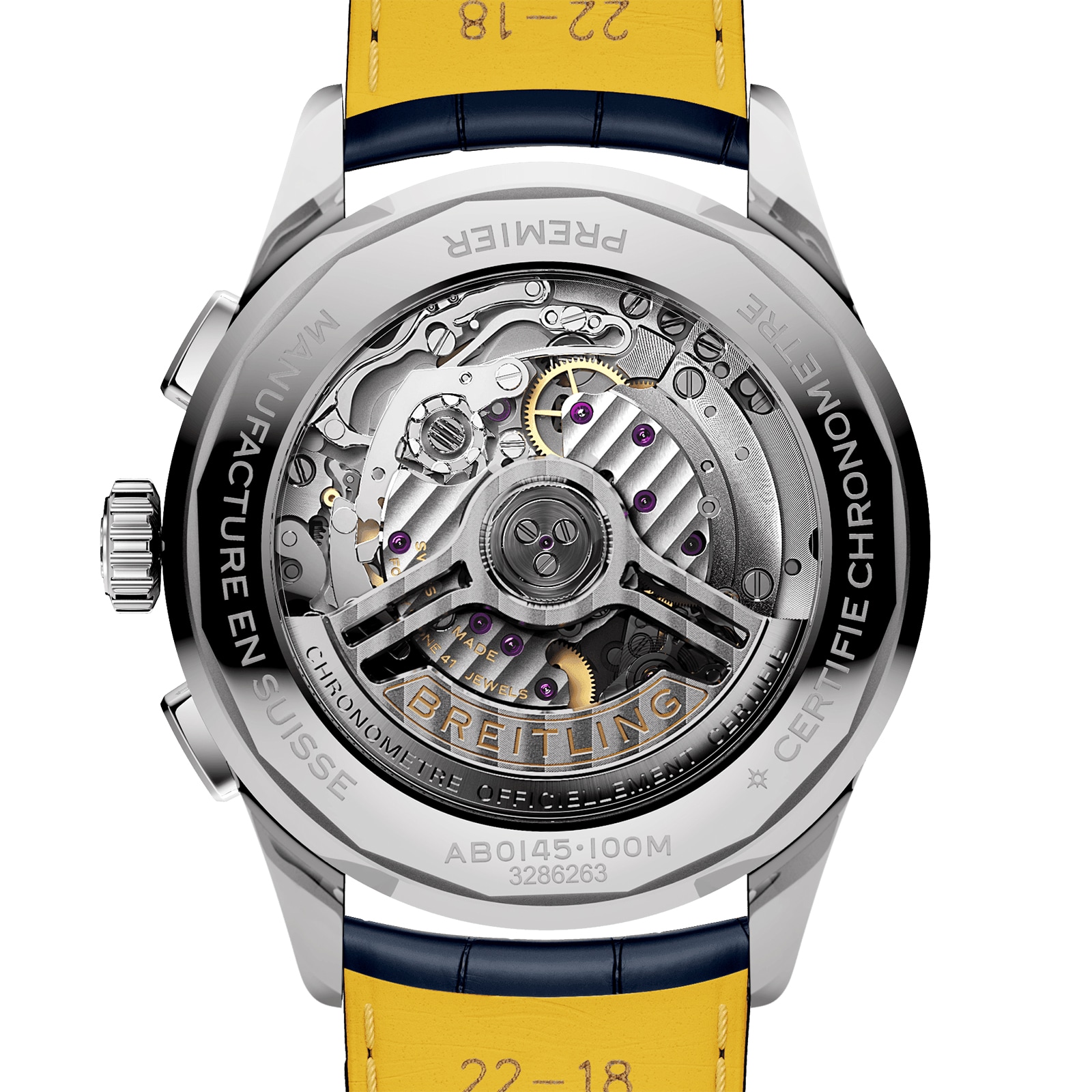 Replica Breitling Premier B01 Chronograph 42 Stainless Steel details AB0145171C1P2