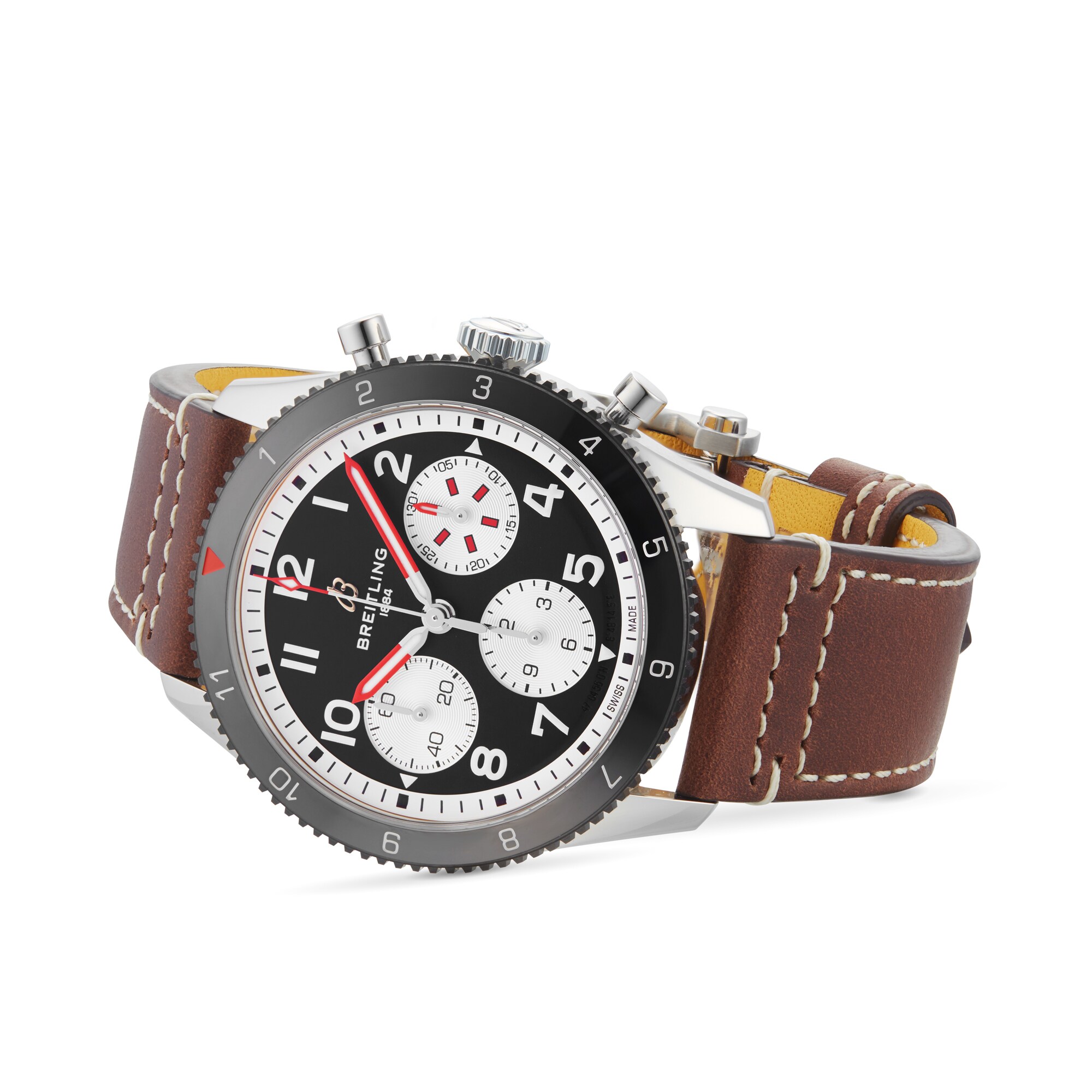 Replica Breitling Classic AVI Chronograph 42 Mosquito Leather Strap details Y233801A1B1X1 3 Replica Breitling Classic AVI Chronograph 42 Mosquito Leather Strap details Y233801A1B1X1