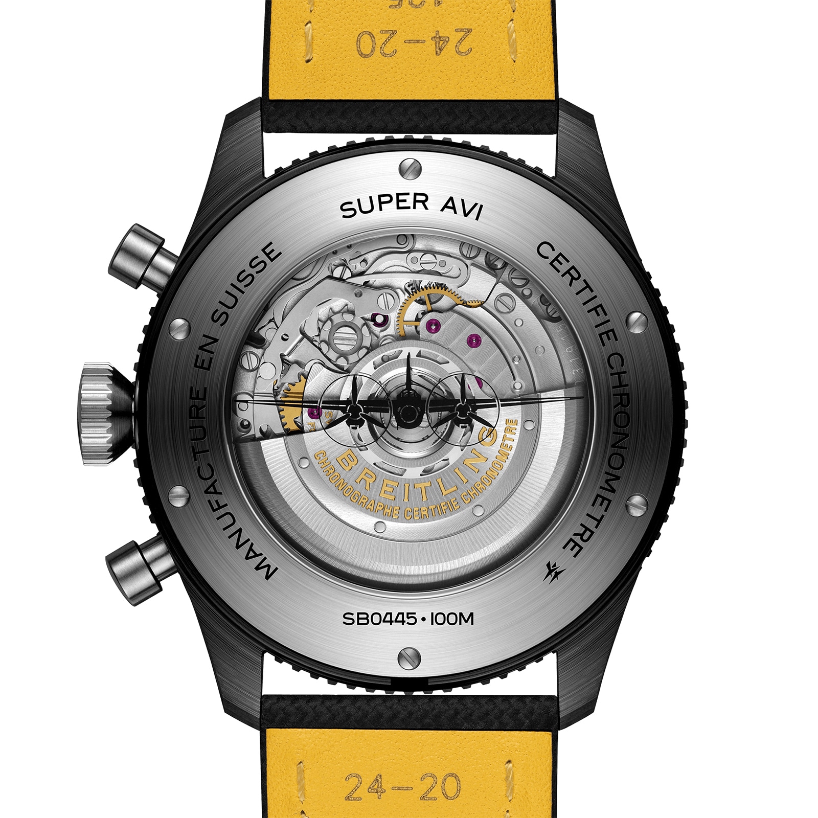 Replica Breitling Super AVI B04 Chronograph GMT Mosquito Night Fighter 46mm Mens details Black SB04451A1B1X1 3 Replica Breitling Super AVI B04 Chronograph GMT Mosquito Night Fighter 46mm Mens details Black SB04451A1B1X1