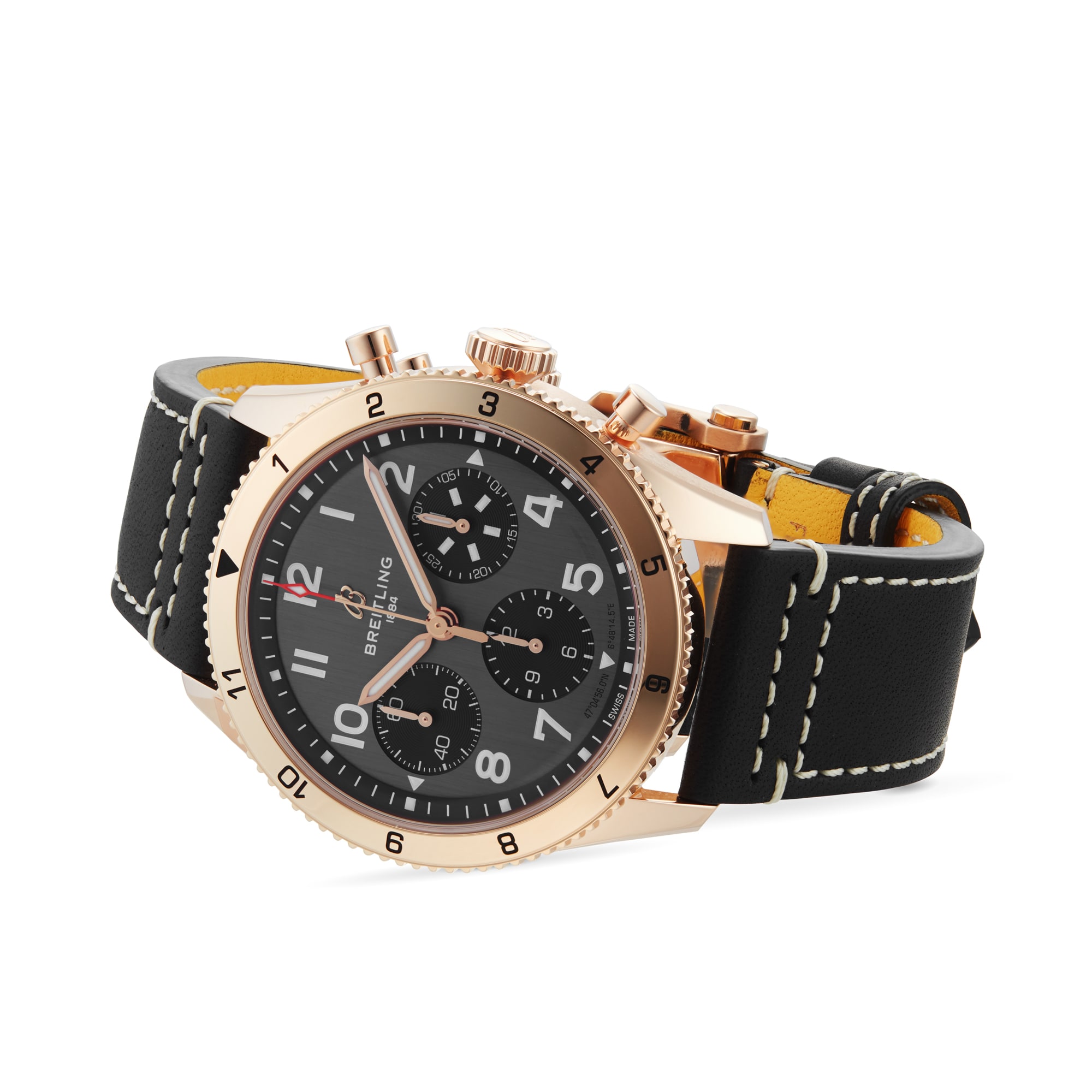 Replica Breitling Classic AVI Chronograph 42 P-51 Mustang 18K Red Gold Leather Strap details R233801A1B1X1 3 Replica Breitling Classic AVI Chronograph 42 P-51 Mustang 18K Red Gold Leather Strap details R233801A1B1X1