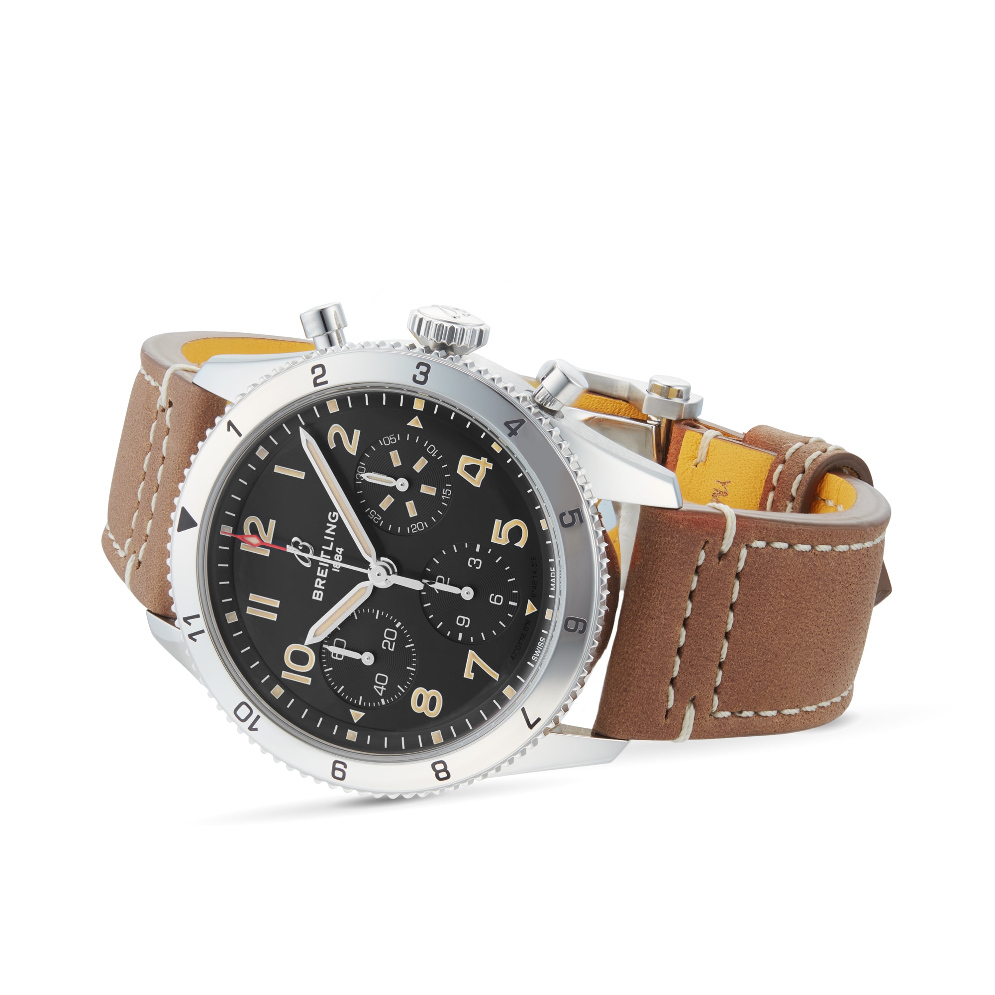 Replica Breitling Classic AVI Chronograph 42 P-51 Mustang Leather Strap details A233803A1B1X1 3 Replica Breitling Classic AVI Chronograph 42 P-51 Mustang Leather Strap details A233803A1B1X1