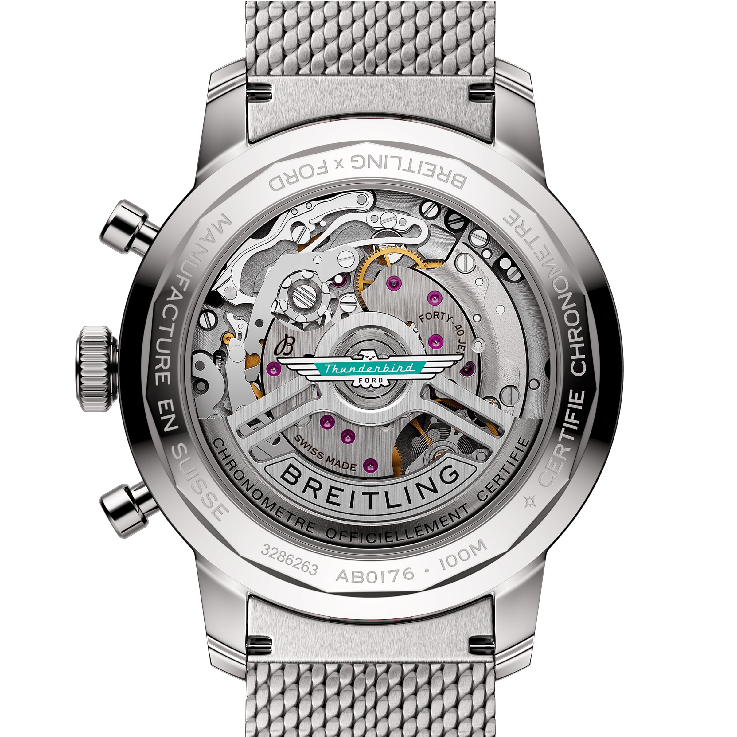 Replica Breitling Top Time B01 Classic Cars Ford Thunderbird 41mm Mens details Mesh Strap AB01766A1A1A1 3 Replica Breitling Top Time B01 Classic Cars Ford Thunderbird 41mm Mens details Mesh Strap AB01766A1A1A1