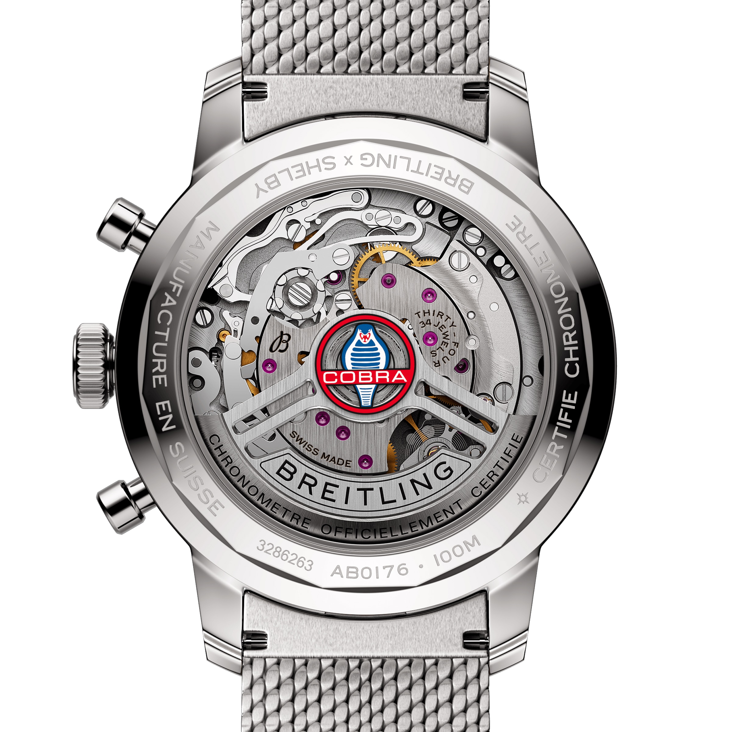 Replica Breitling Top Time B01 Classic Cars Shelby Cobra 41mm Mens details Mesh Strap AB01763A1C1A1 3 Replica Breitling Top Time B01 Classic Cars Shelby Cobra 41mm Mens details Mesh Strap AB01763A1C1A1