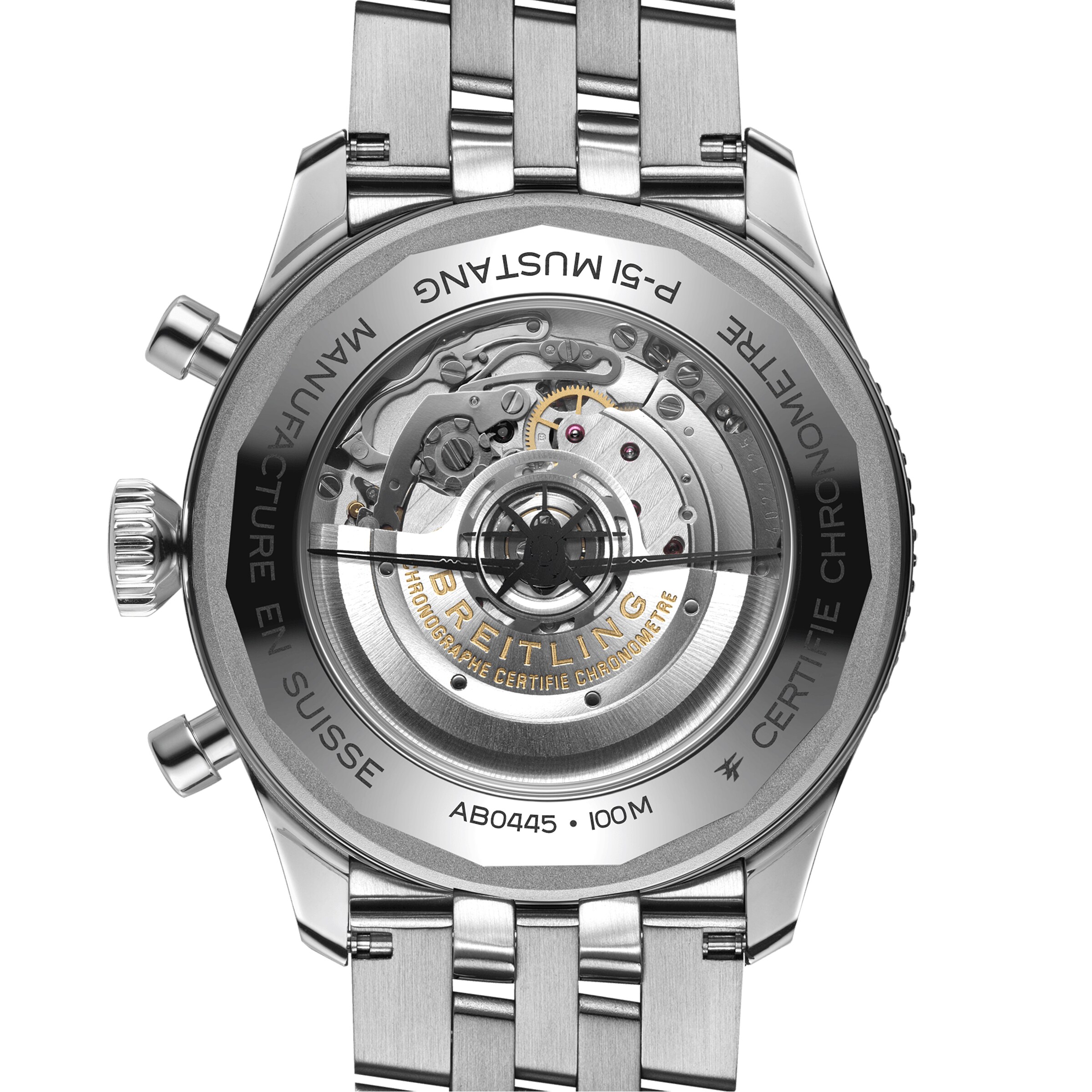 Replica Breitling Super AVI B04 Chronograph GMT 46 P-51 Mustang details AB04453A1B1A1 3 Replica Breitling Super AVI B04 Chronograph GMT 46 P-51 Mustang details AB04453A1B1A1