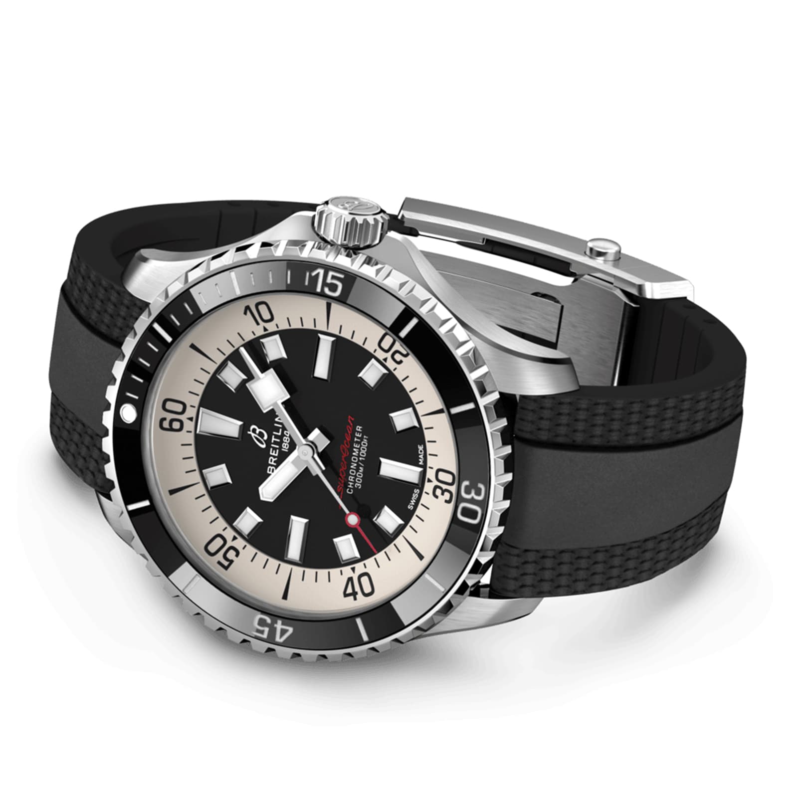 Replica Breitling Superocean Automatic 44 Stainless Steel Rubber Strap details A17376211B1S1 3 Replica Breitling Superocean Automatic 44 Stainless Steel Rubber Strap details A17376211B1S1