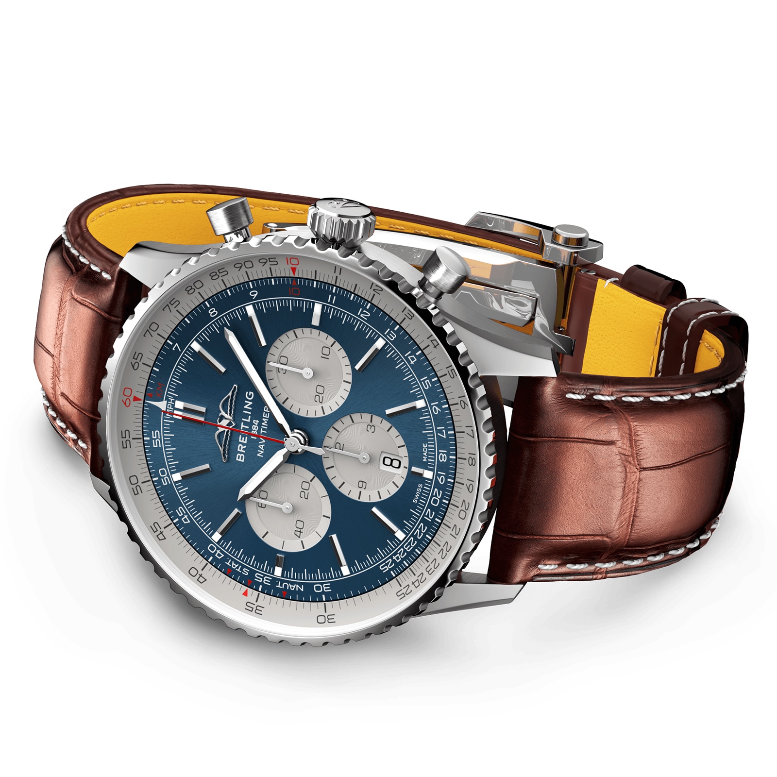 Replica Breitling Navitimer B01 Chronograph 46 Stainless Steel details AB0137211C1P1