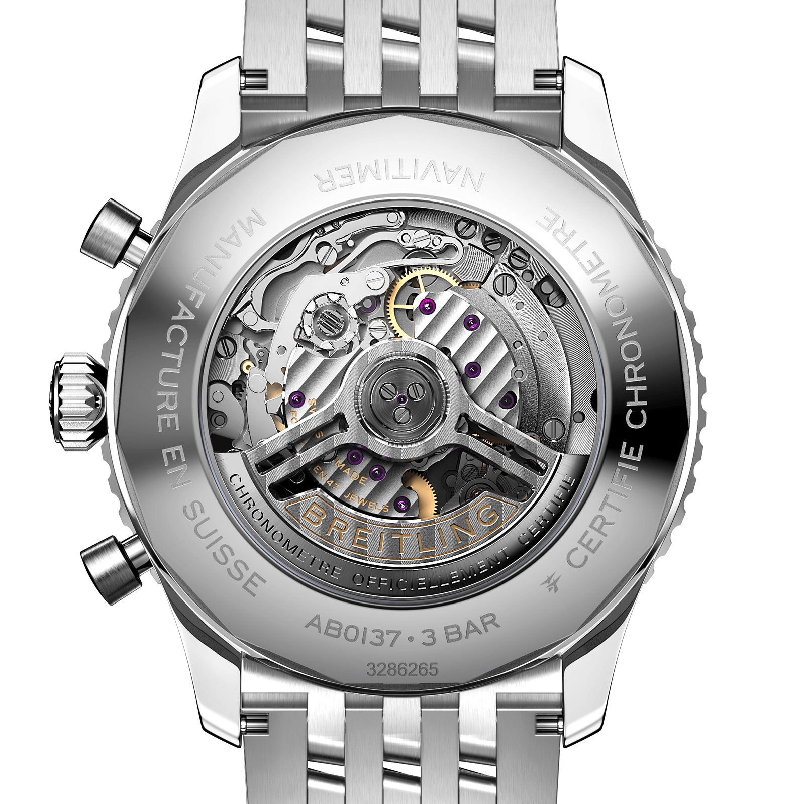 Replica Breitling Navitimer B01 Chronograph 46 Stainless Steel details AB0137211B1A1 3 Replica Breitling Navitimer B01 Chronograph 46 Stainless Steel details AB0137211B1A1
