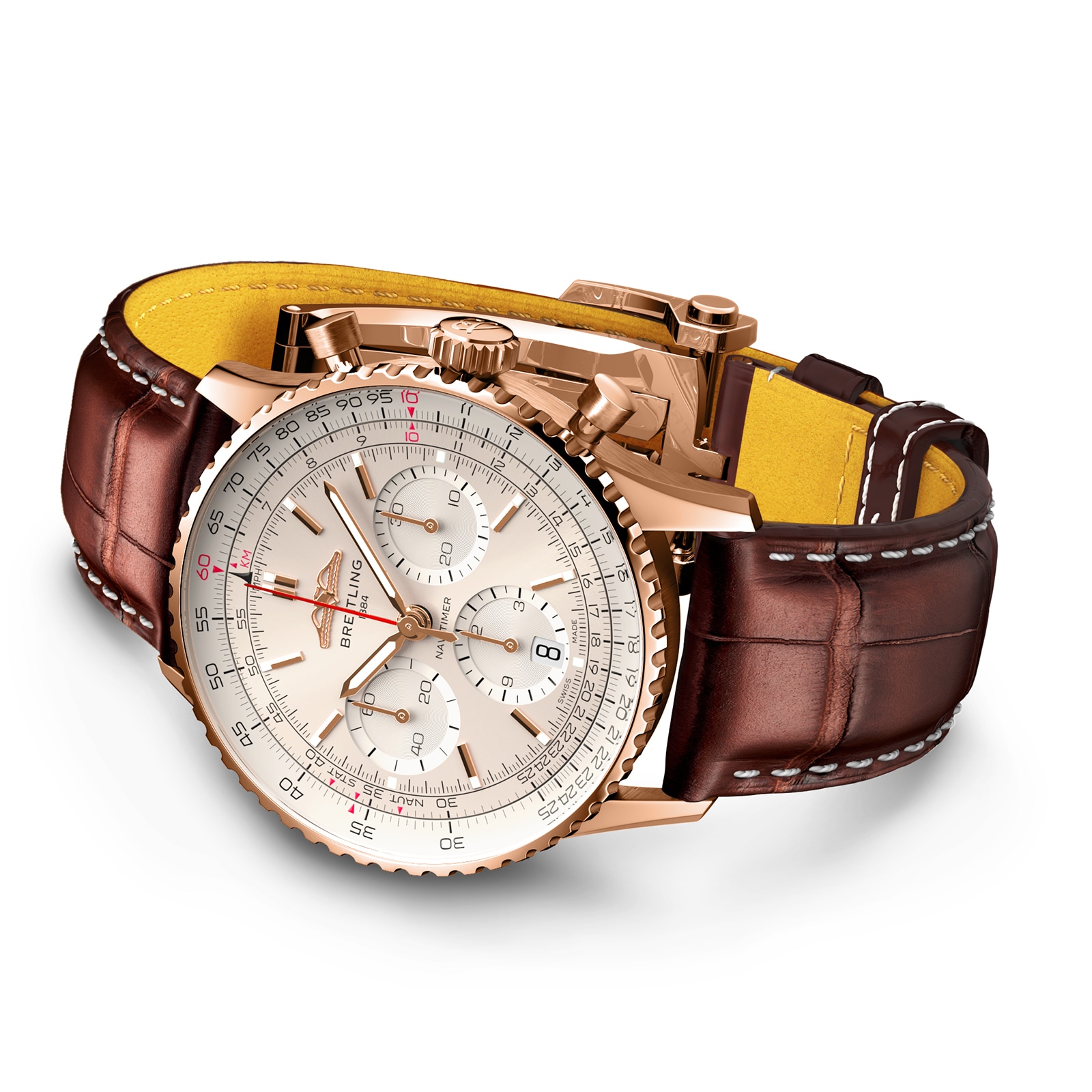 Replica Breitling Navitimer B01 Chronograph 41 18k Red Gold details RB0139211G1P1 3 Replica Breitling Navitimer B01 Chronograph 41 18k Red Gold details RB0139211G1P1