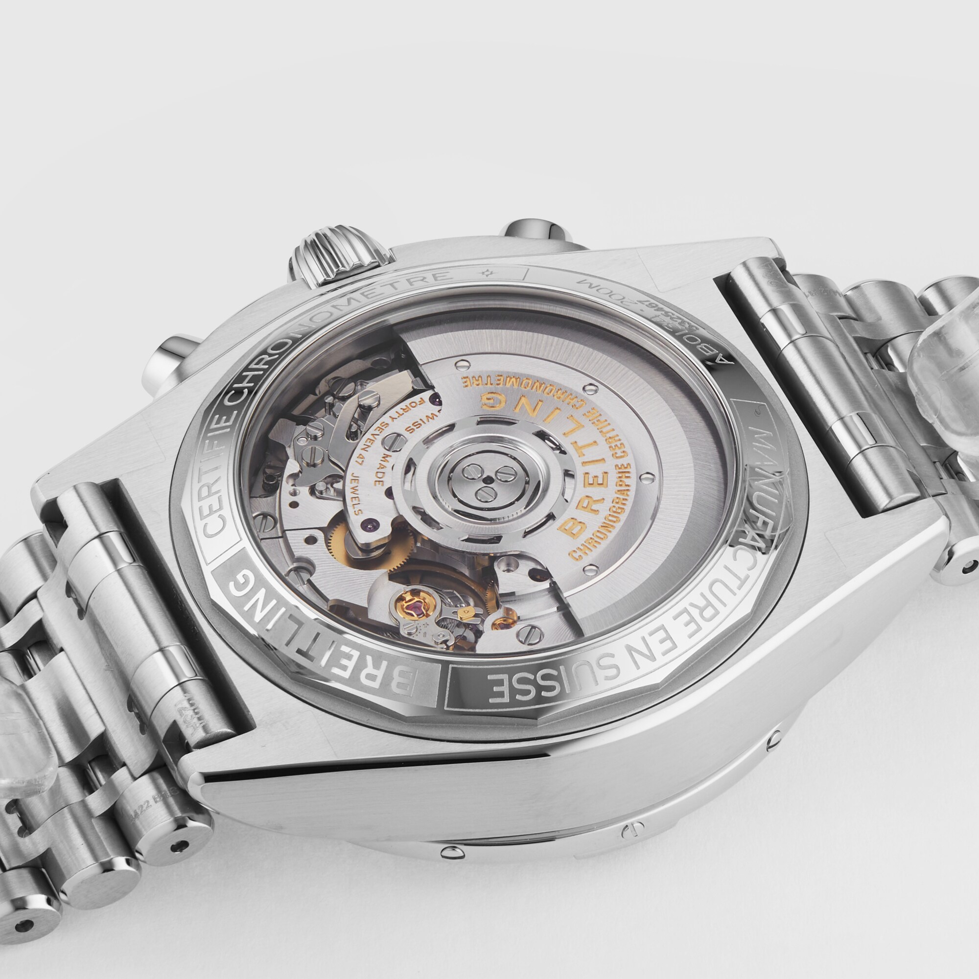 Replica Breitling Chronomat B01 42 Stainless Steel - Green details AB0134101L1A1