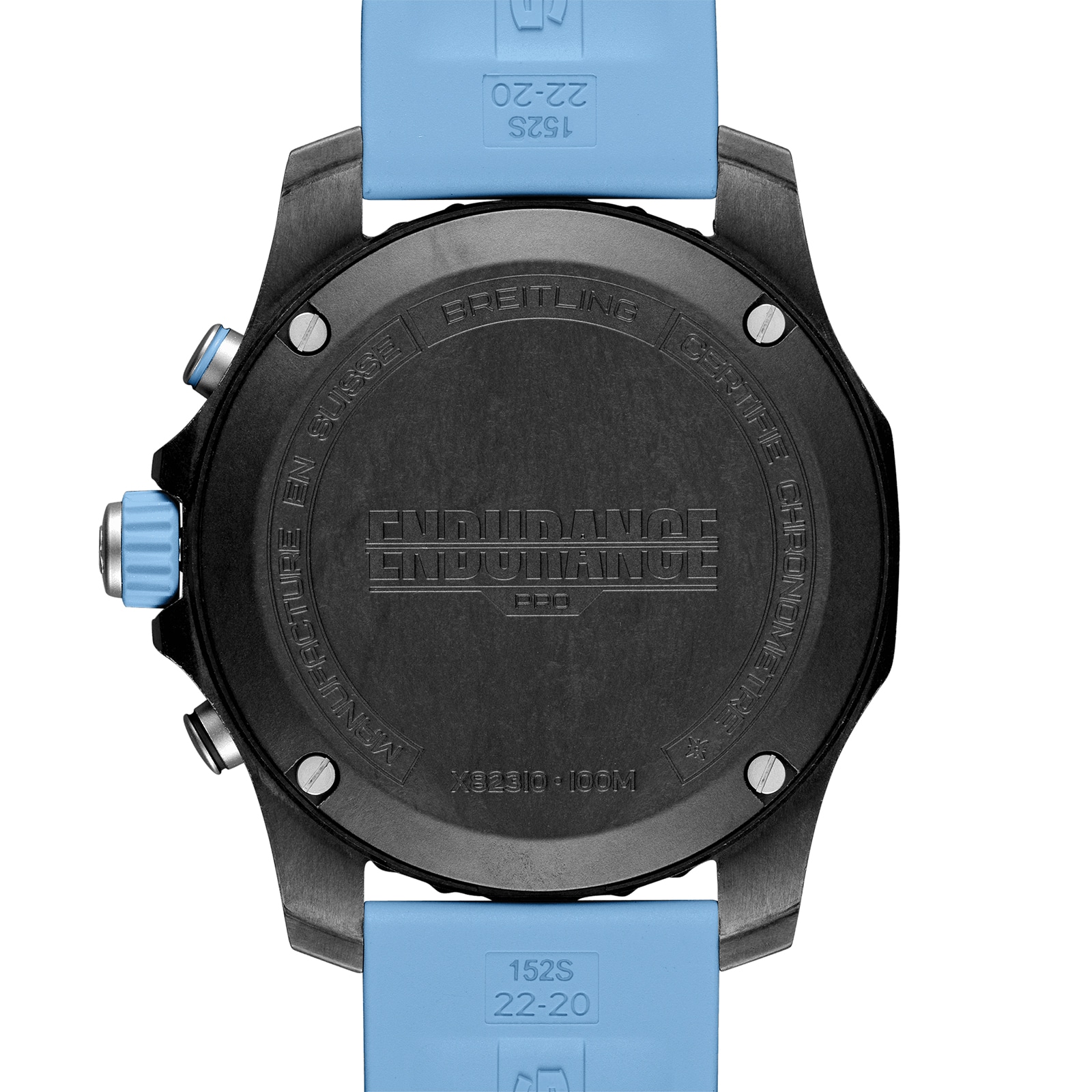 Replica Breitling Endurance Pro 44mm Turquoise Rubber Strap details X82310281B1S1