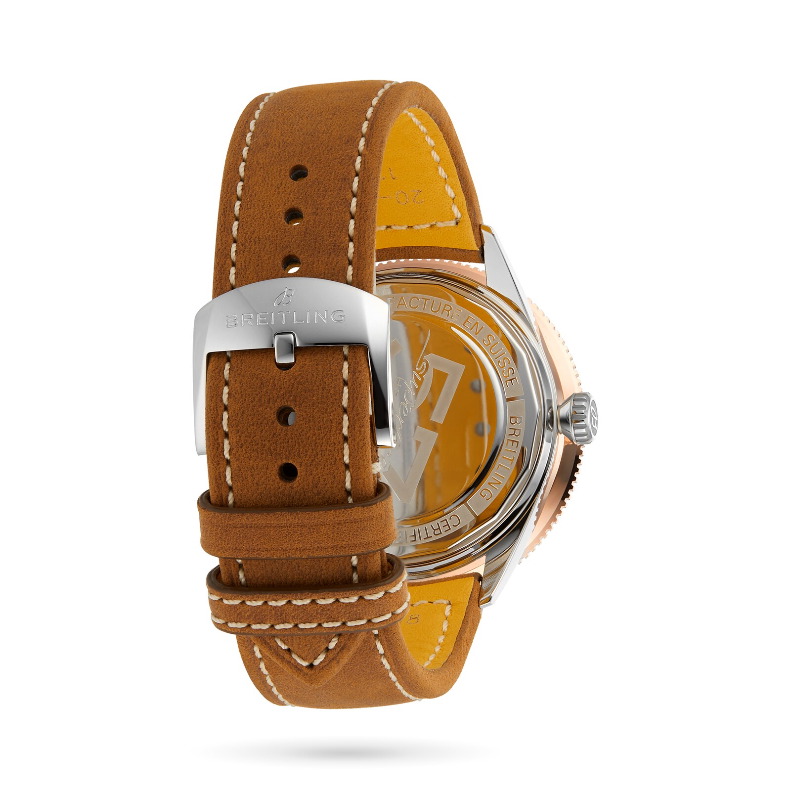 Replica Breitling Superocean Heritage '57 Stainless Steel 18k Red Gold Leather Strap details U10370121B1X1 3 Replica Breitling Superocean Heritage '57 Stainless Steel 18k Red Gold Leather Strap details U10370121B1X1