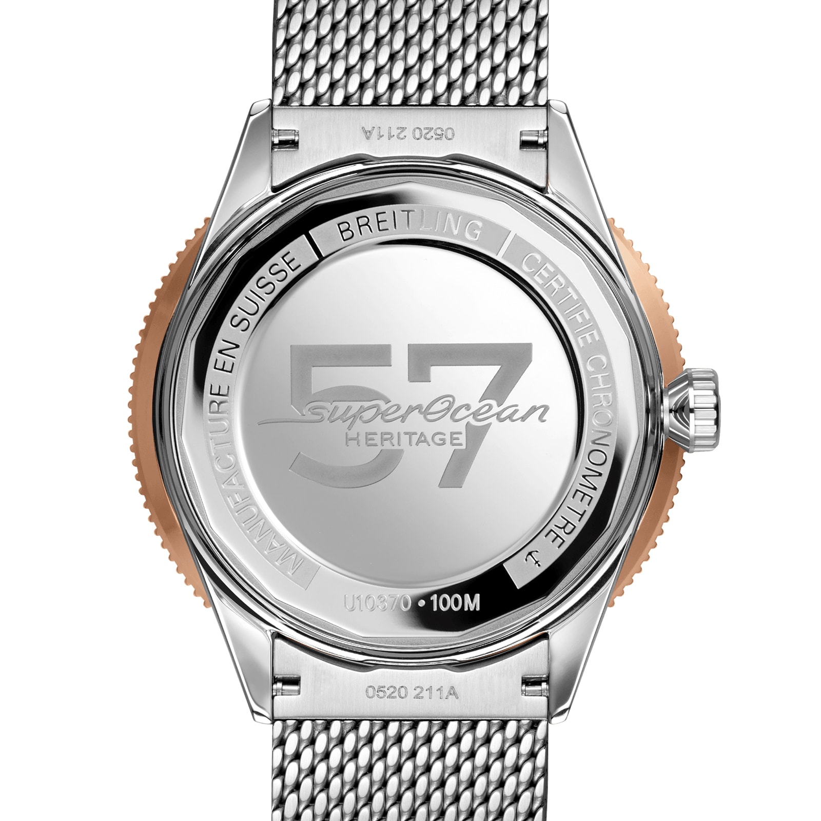 Replica Breitling Superocean Heritage '57 Stainless Steel 18k Red Gold details U10370121B1A1 3 Replica Breitling Superocean Heritage '57 Stainless Steel 18k Red Gold details U10370121B1A1